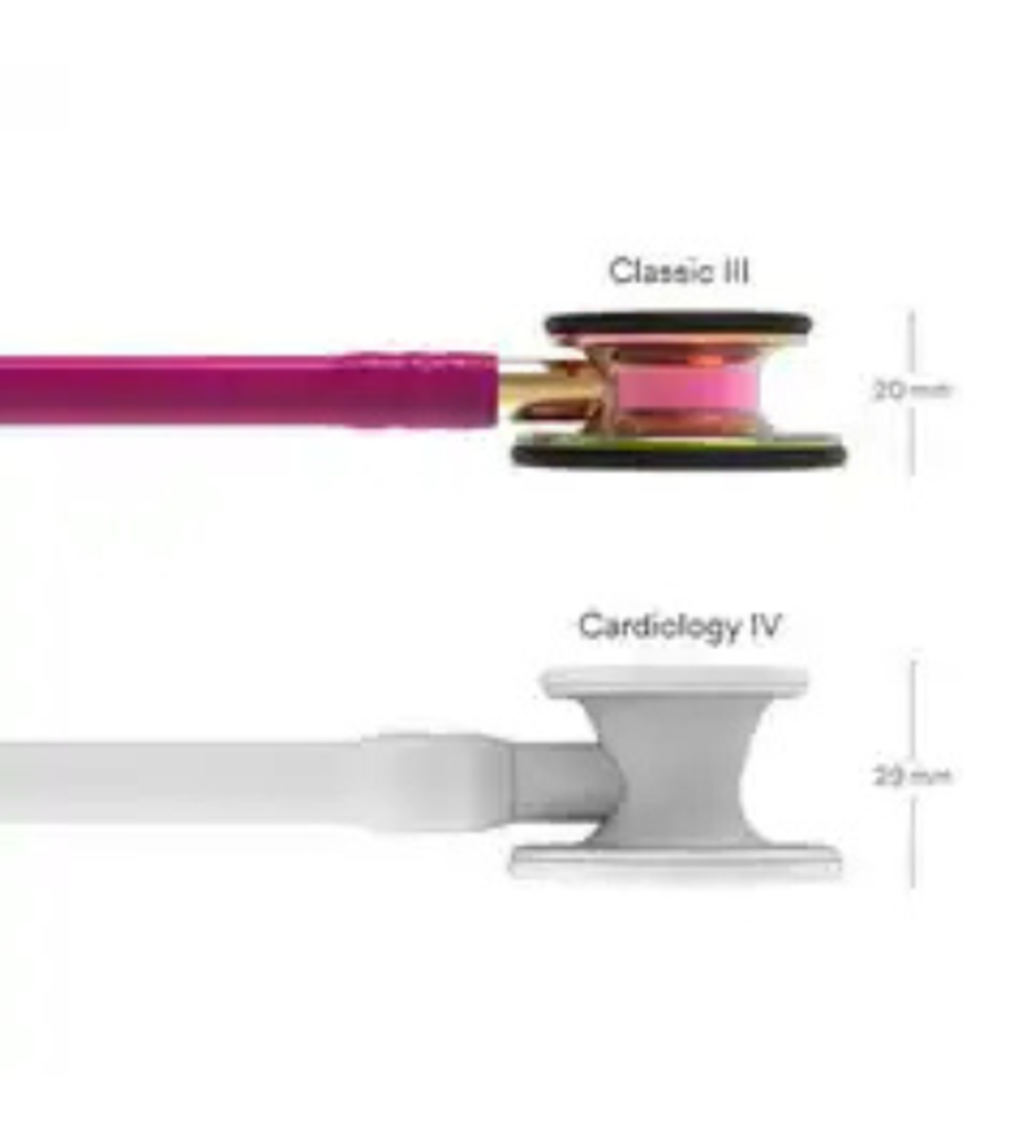 3M™ Littmann® Classic III™ Monitoring Stethoscope, Rainbow-Finish, Raspberry Tube, 27 in, 5806