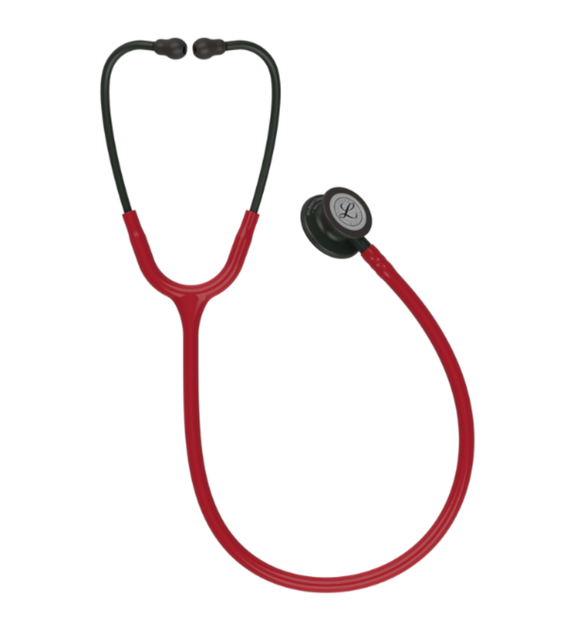 3M™ Littmann® Classic III™ Monitoring Stethoscope, Black-Finish Chestpiece, Burgundy Tube 5868
