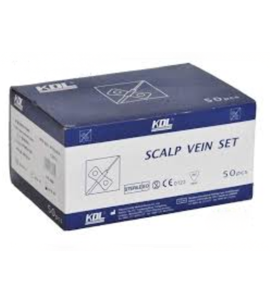 מחט פרפר 23G כחול 50 יח' דגם חדש (השחזה ארוכה) KDL