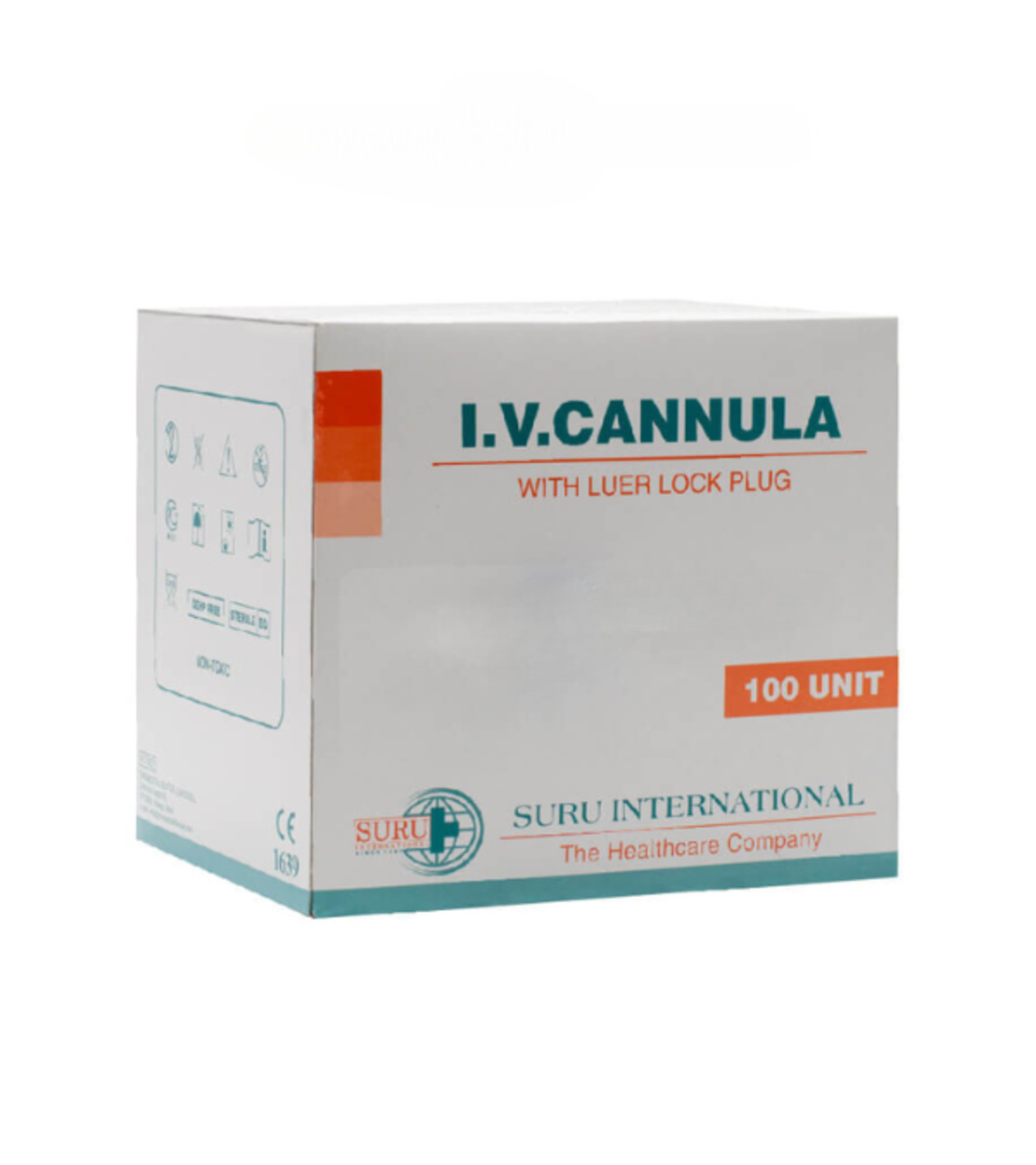 צנתר לעירוי / וונפלון ירוק 100 יחידות IV Cannula 18G SURU