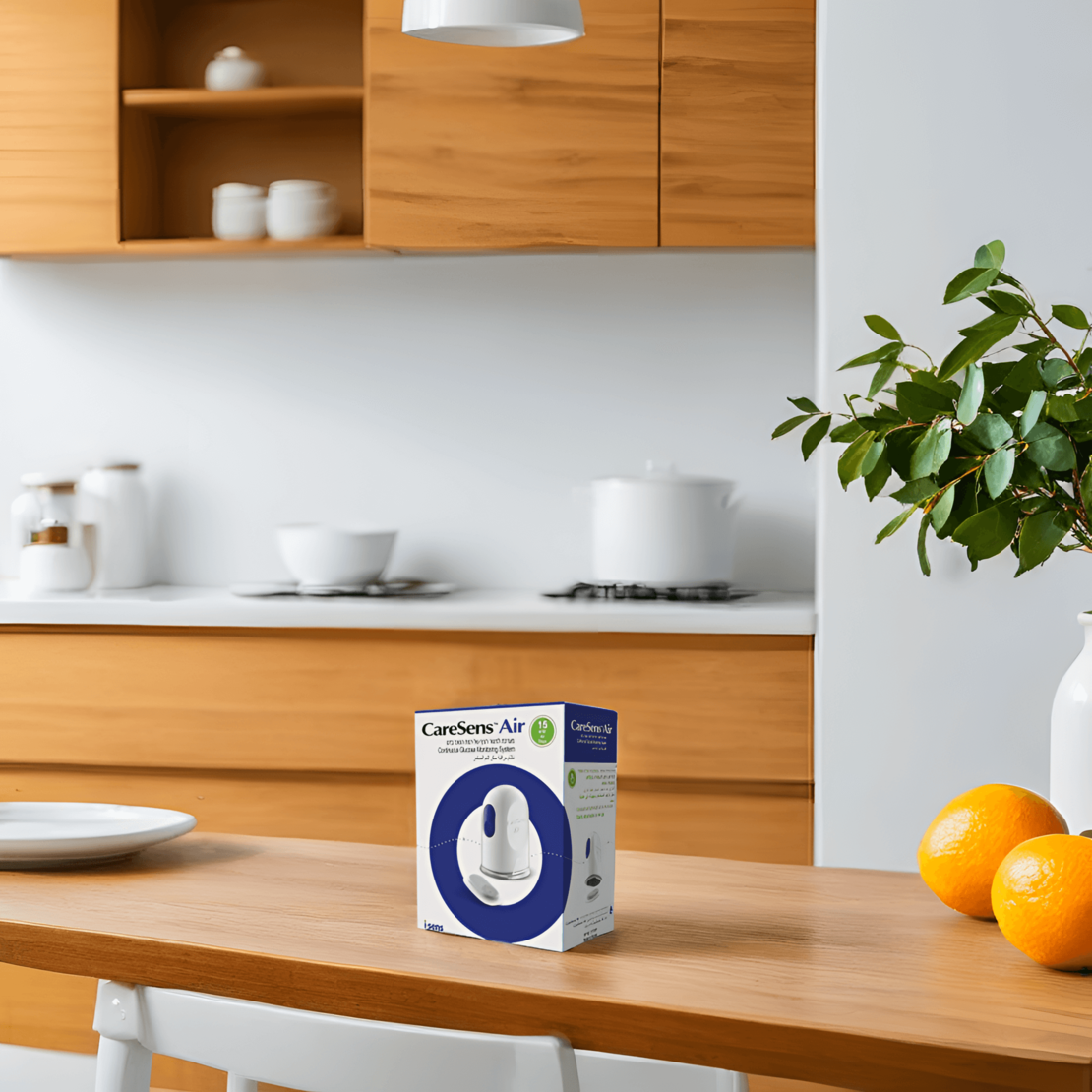 CareSens Air CGM - מערכת לניטור רציף של רמות סוכר בדם - לשימוש של 15 יום. דק, קל, מדויק וקל לשימוש, הכל במכשיר אחד.