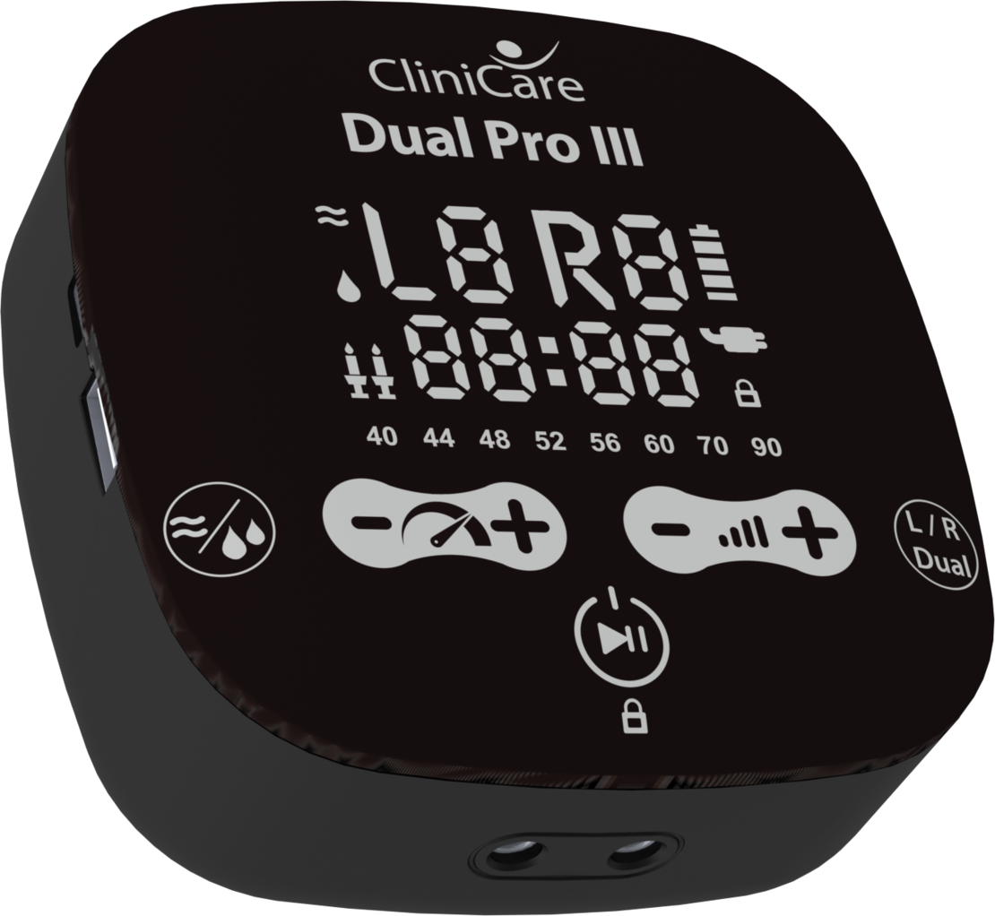 משאבת בית חולים הקטנה בעולם - דגם CliniCare Dual Pro III - עם תפס לחגורה