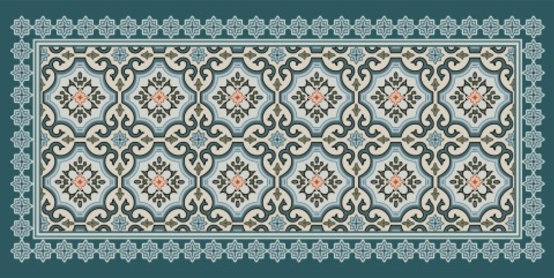 שטיחון מטבח pvc דגם ocean