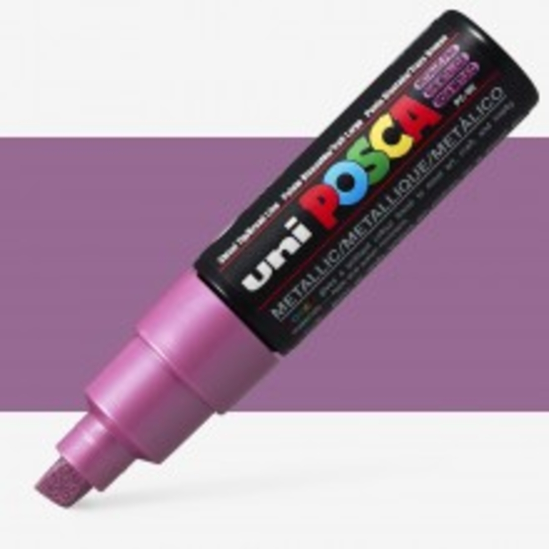טוש פוסקה לציור-8מ''מ POSCA K8- ורוד מטאלי