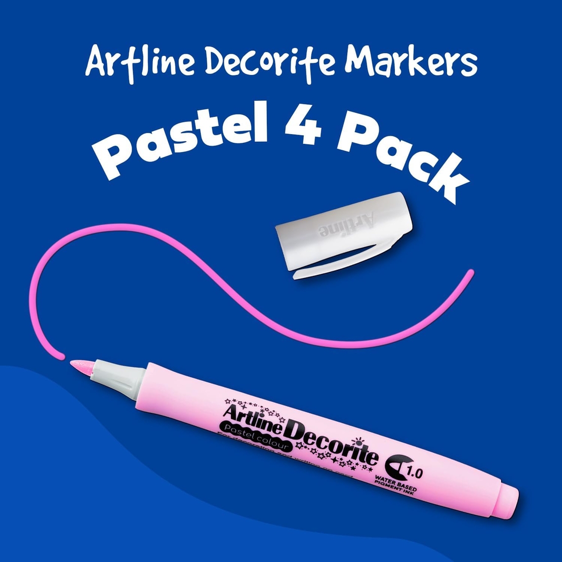 סט טושים פסטל מארז 4 צבעים - Artline Decorite