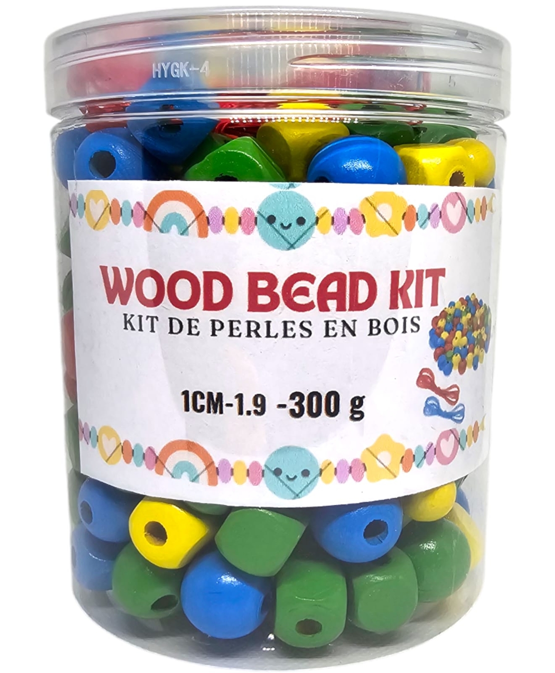 חרוזי עץ - ערכת חרוזי עץ בצבעים מעורבים – Wood Bead Kit