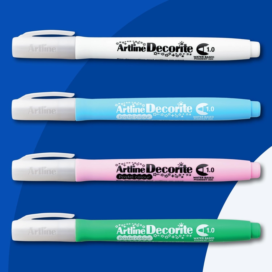 סט טושים פסטל מארז 4 צבעים - Artline Decorite