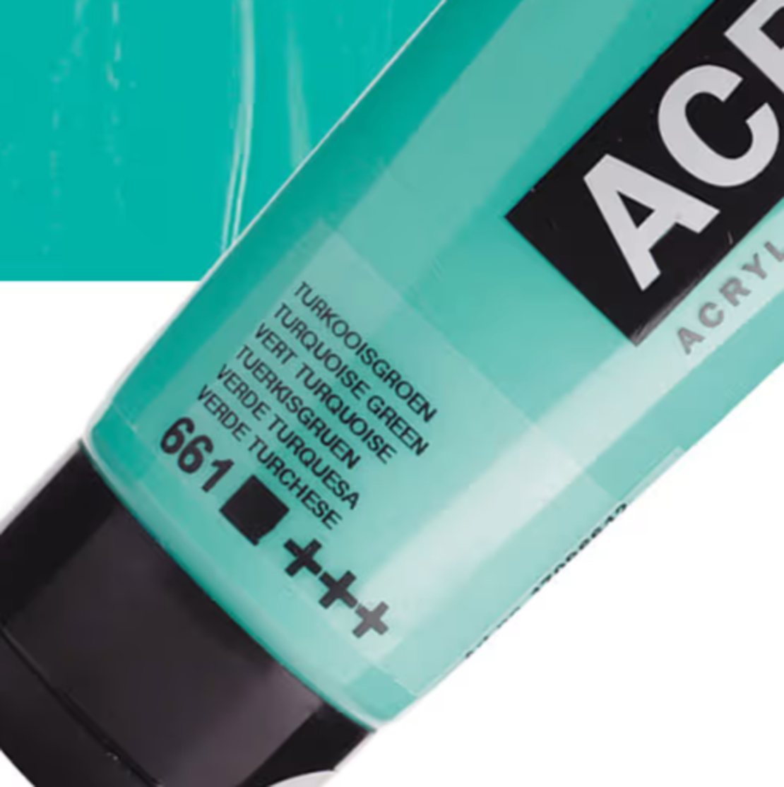 צבע אקרילי טורקיז ירקרק 661 (Turquoise Green) 120 מ״ל  Amsterdam Standard