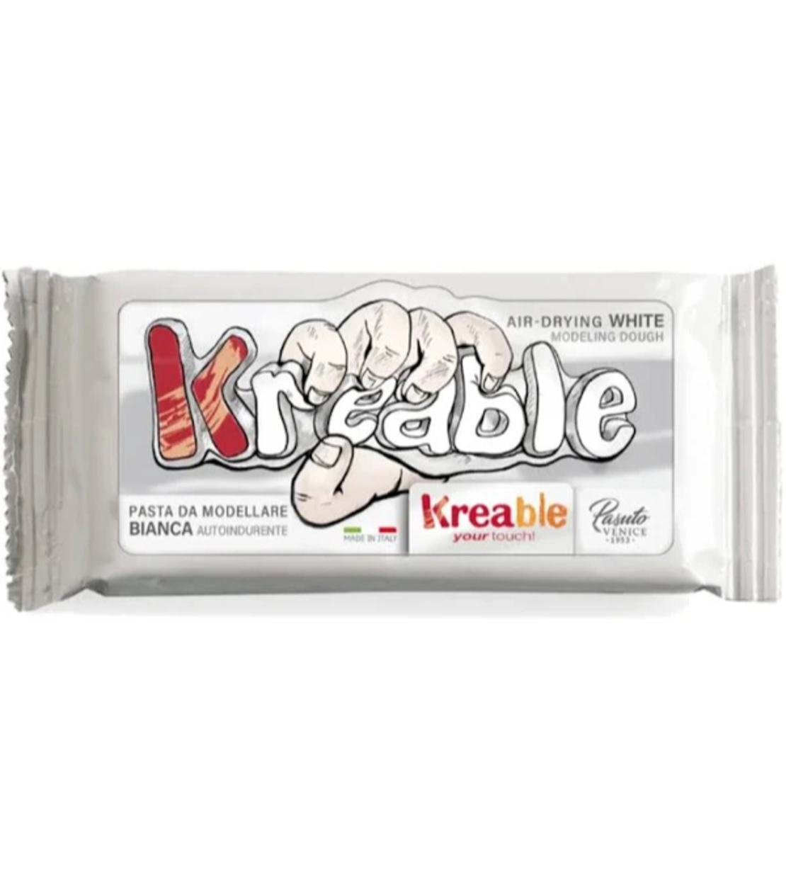 חימר מתייבש באוויר Kreable – לבן 1 ק