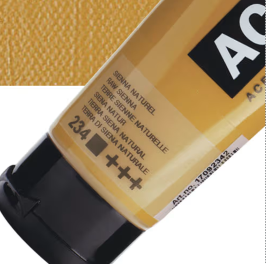 צבע אקריליק אמסטרדם מסדרת Standard – גוון סיינה טבעית (Raw Sienna 234)