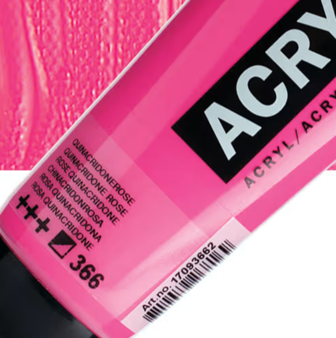 צבע אקריליק אמסטרדם מסדרת Standard – גוון ורוד קווינאקרידון (Quinacridone Rose 366)