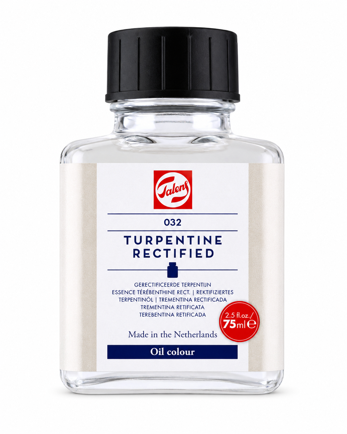 טרפנטין מזוקק לצבעי שמן - Talens Turpentine Rectified 75ml