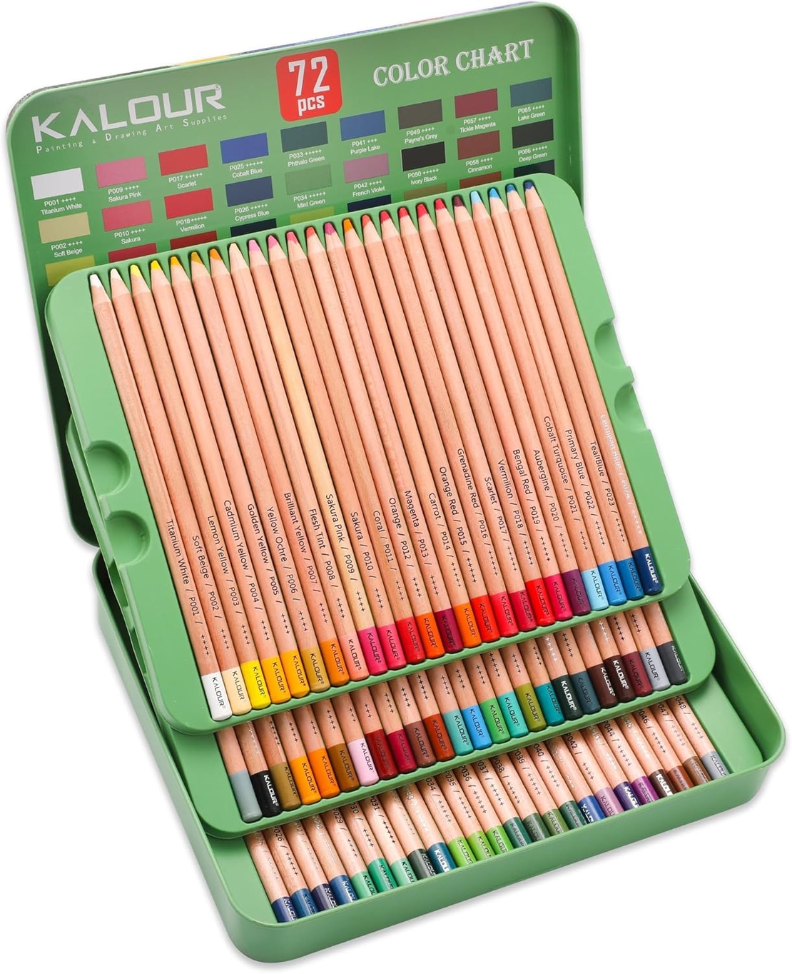 סט עפרונות פסטל רכים 72 צבעים Kalour Soft Pastel Colored Pencils