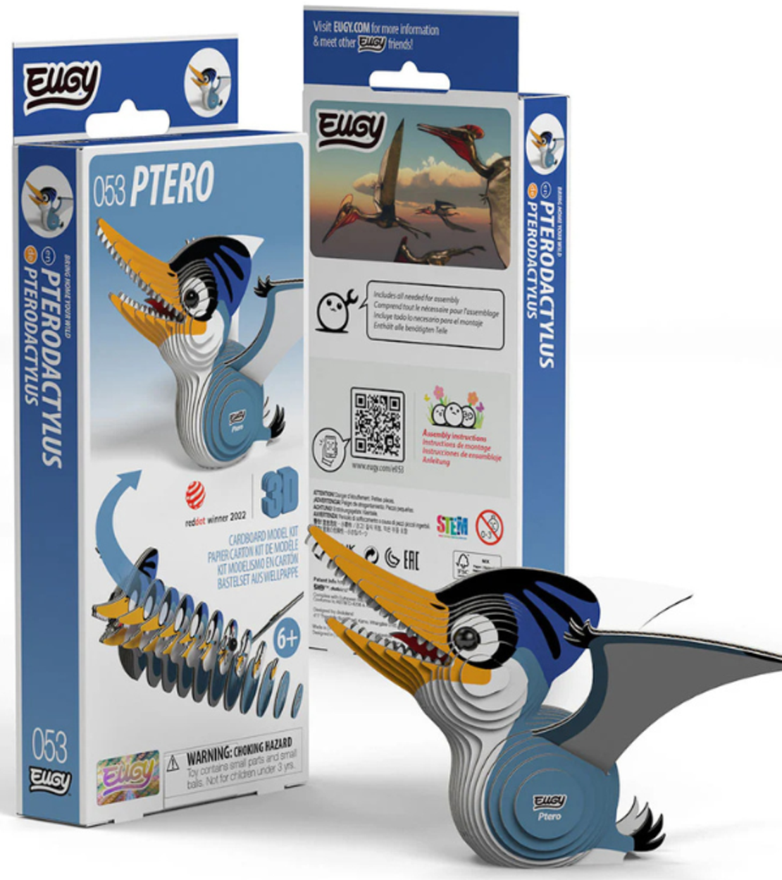 ערכת הרכבה תלת־ממדית פטרודקטיל EUGY – Pterodactyl פאזל 3D מקרטון