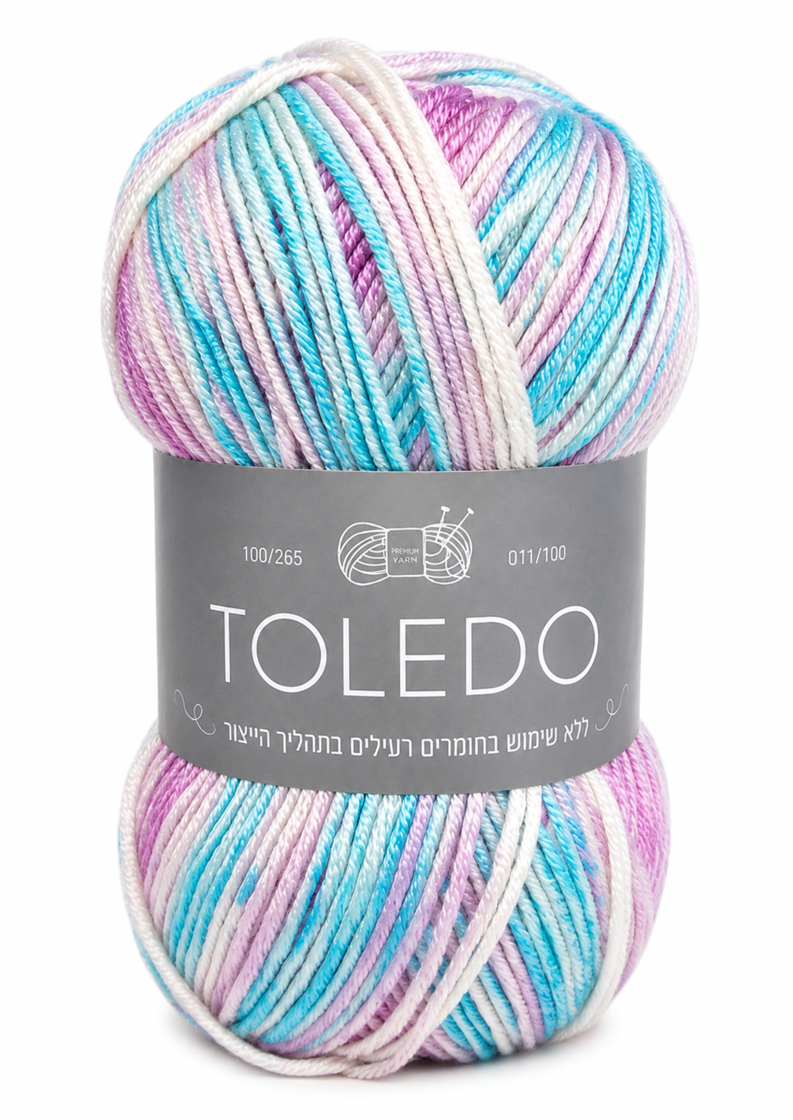 חוט טולדו TOLEDO ורוד-טורקיז 100גרם