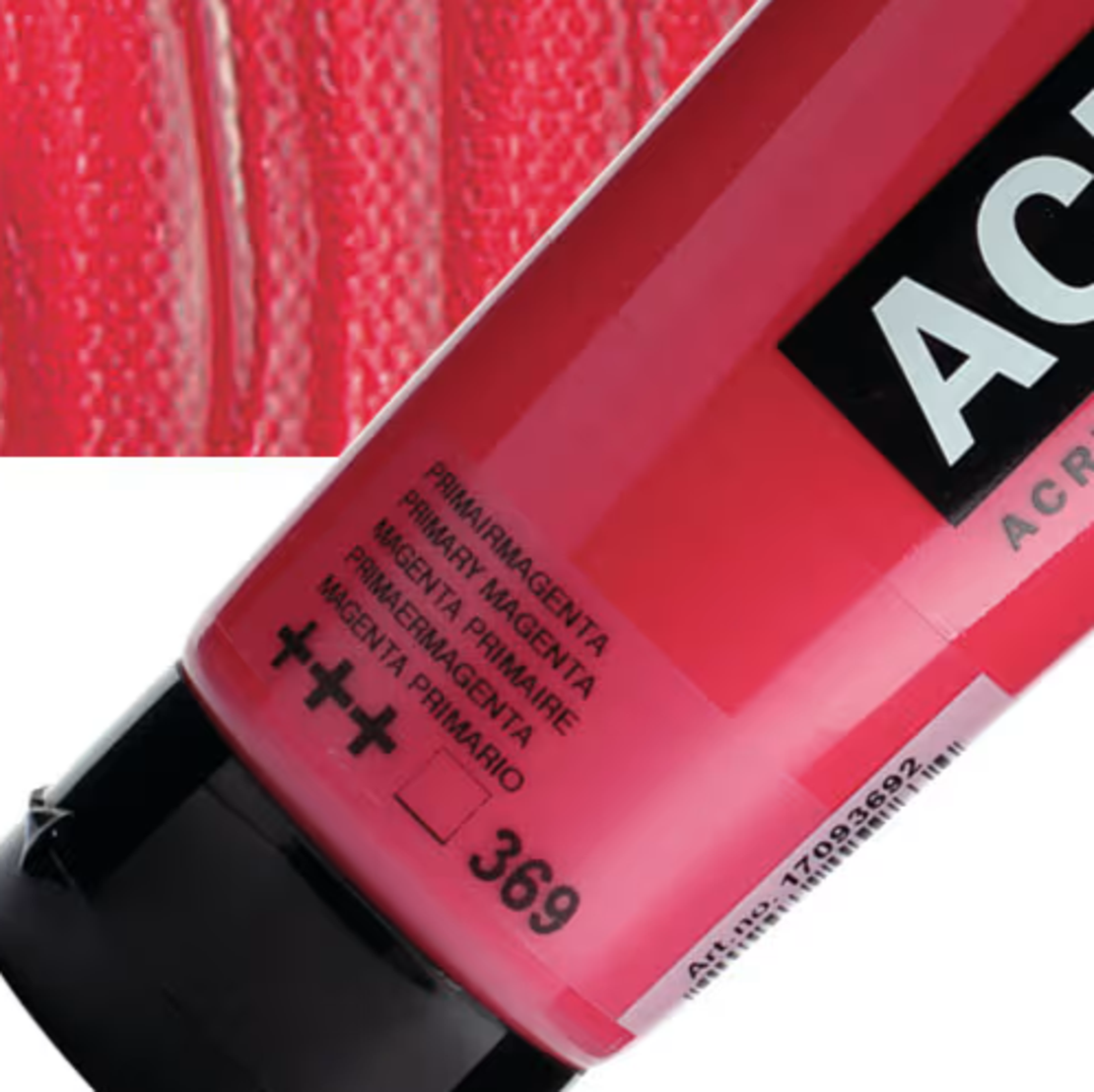 צבע אקריליק אמסטרדם מסדרת Standard – גוון מג’נטה יסודי (Primary Magenta 369)