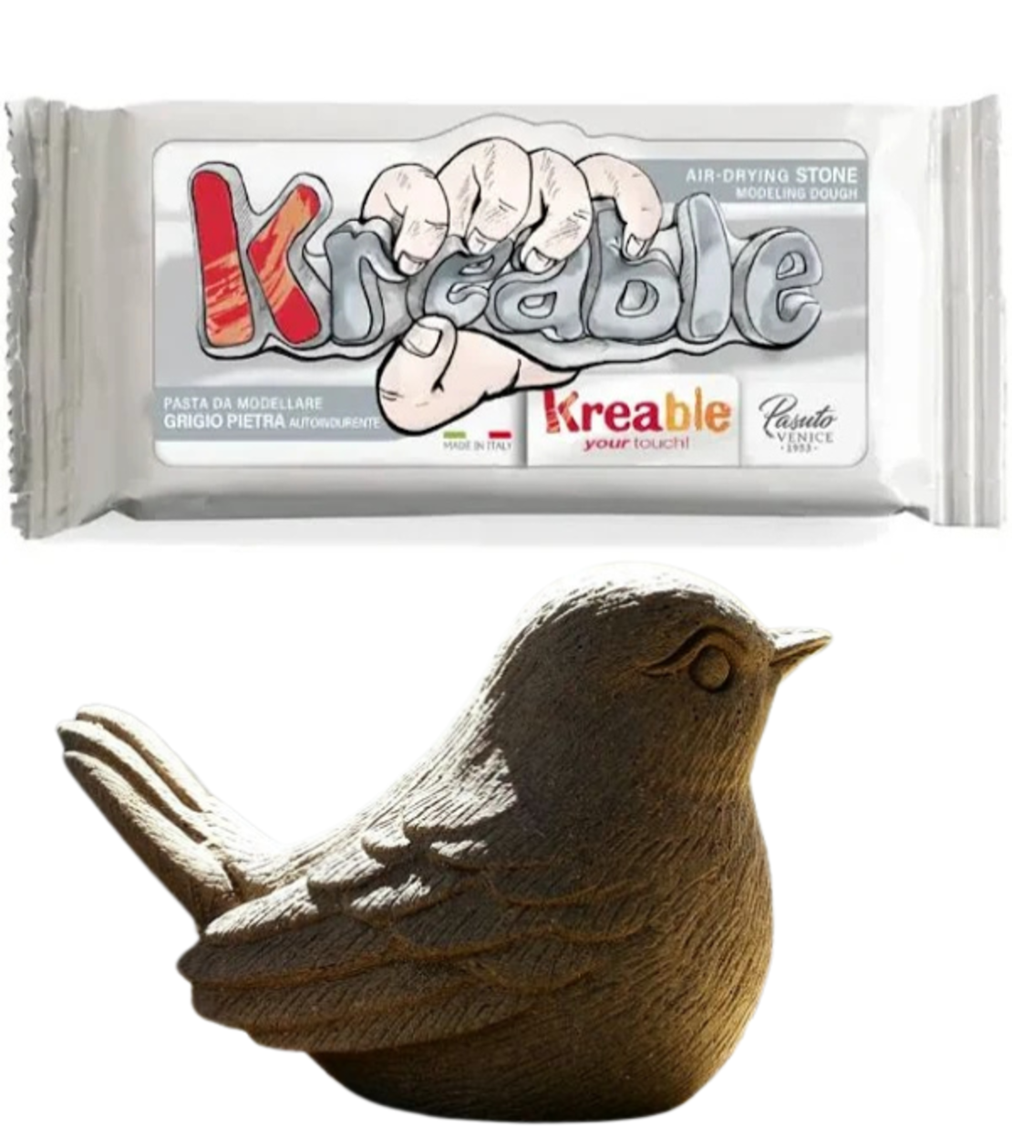 חימר מתייבש באוויר Kreable – צבע אבן 500 ג'