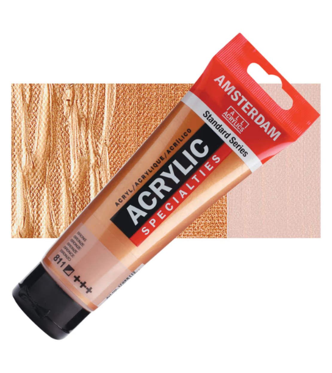 צבע אקרילי אמסטרדם – זהב מטאלי 811 (Amsterdam Acrylic – Gold Metallic) – שפופרת 120 מ״ל