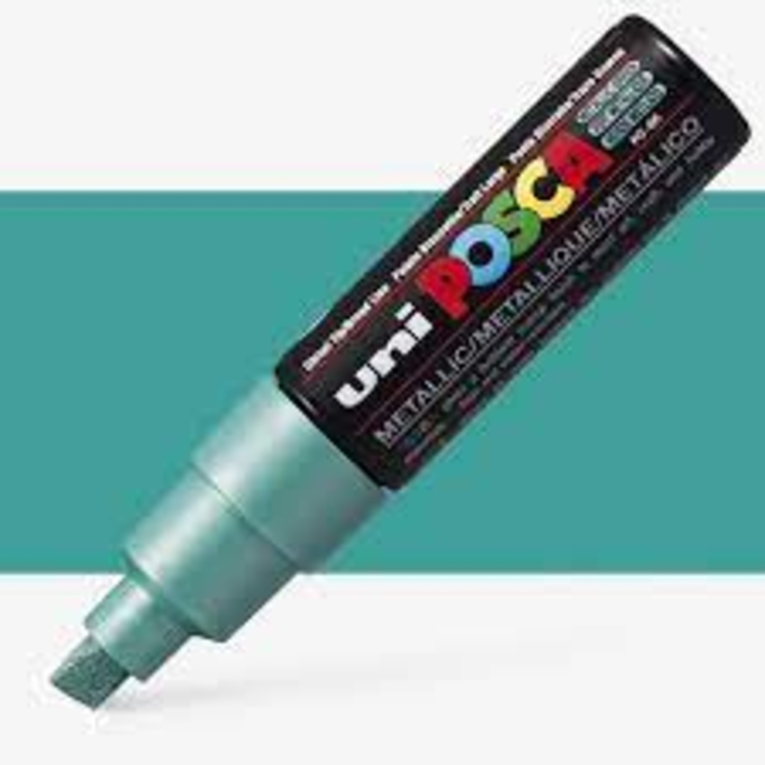 טוש פוסקה לציור-8מ''מ POSCA K8- ירוק מטאלי