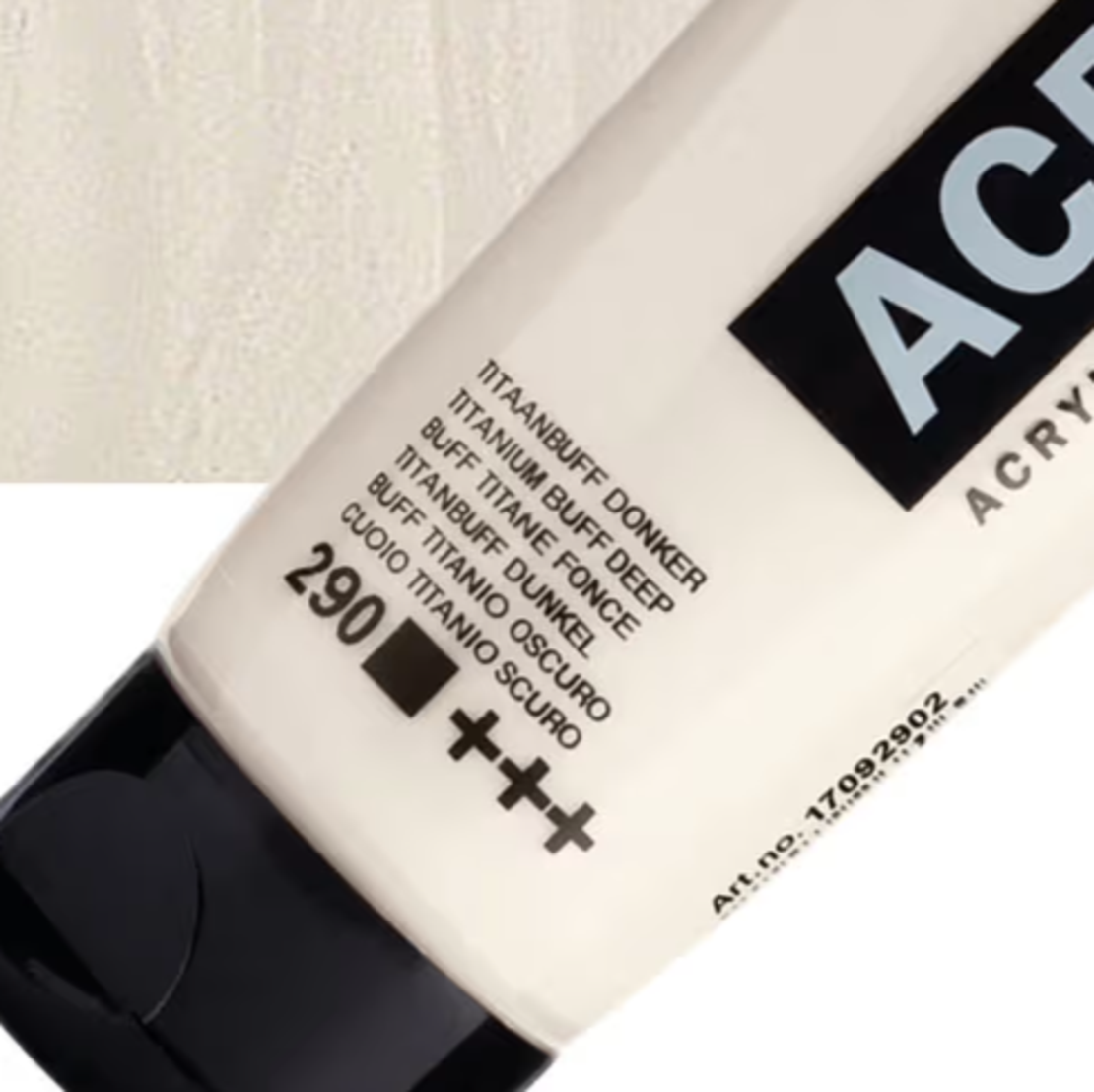 צבע אקריליק אמסטרדם מסדרת Standard – גוון טיטניום באף כהה (Titanium Buff Deep 290)