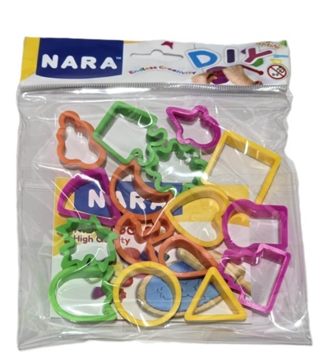 סט חותכני צורות לפלסטלינה ובצק – 16 חלקים צבעוניים | NARA DIY