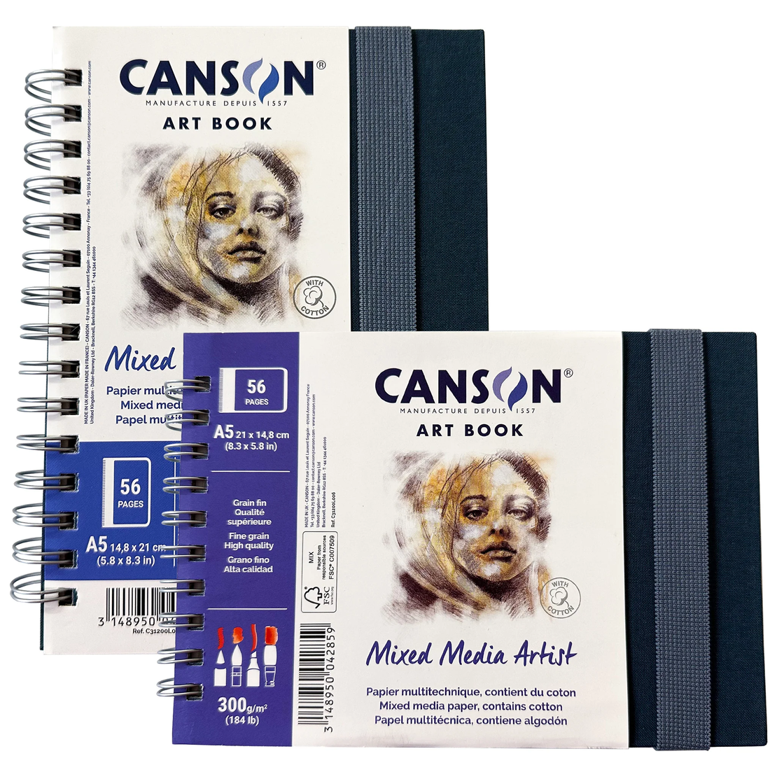בלוק ספירלה לציור וטכניקות מעורבות Canson® Art Book Mixed Media Artist
