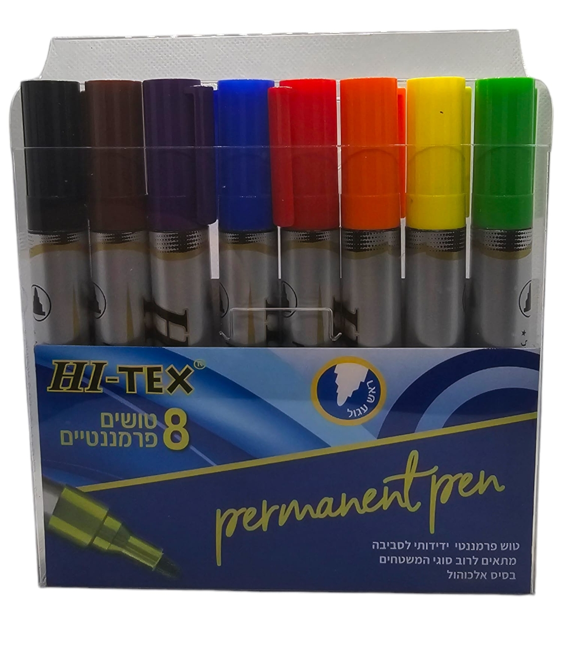 טושים פרמננטים ראש עגול- 8 יח
