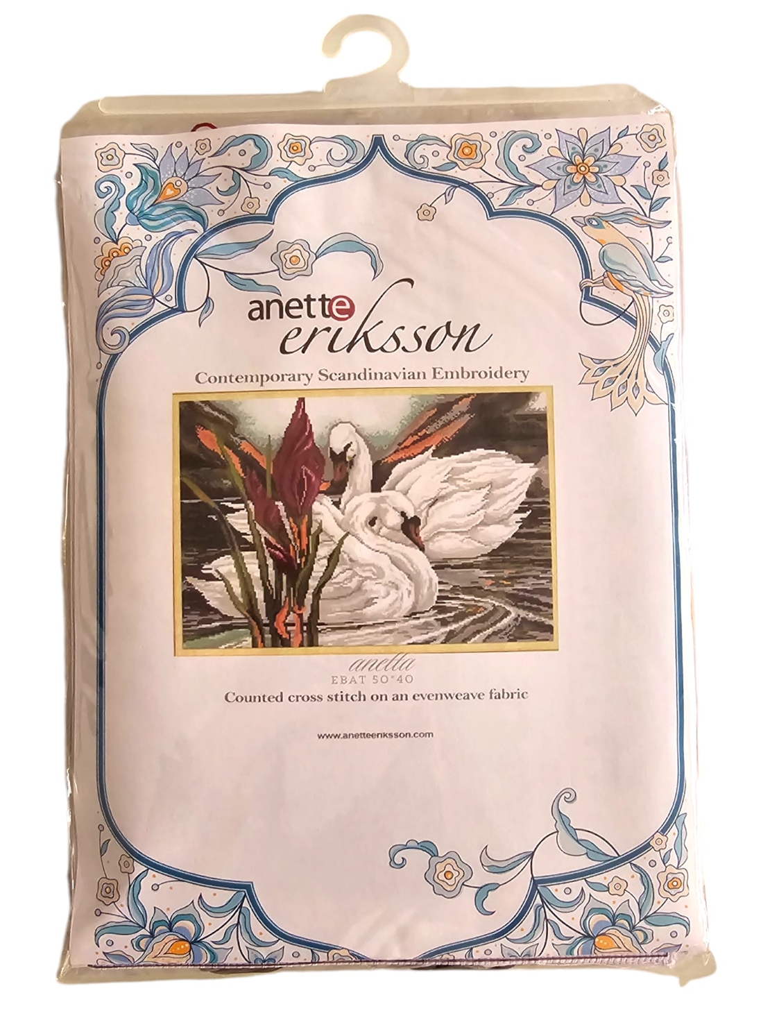 ערכת רקמה ברבורים על המים Anette Eriksson Swans