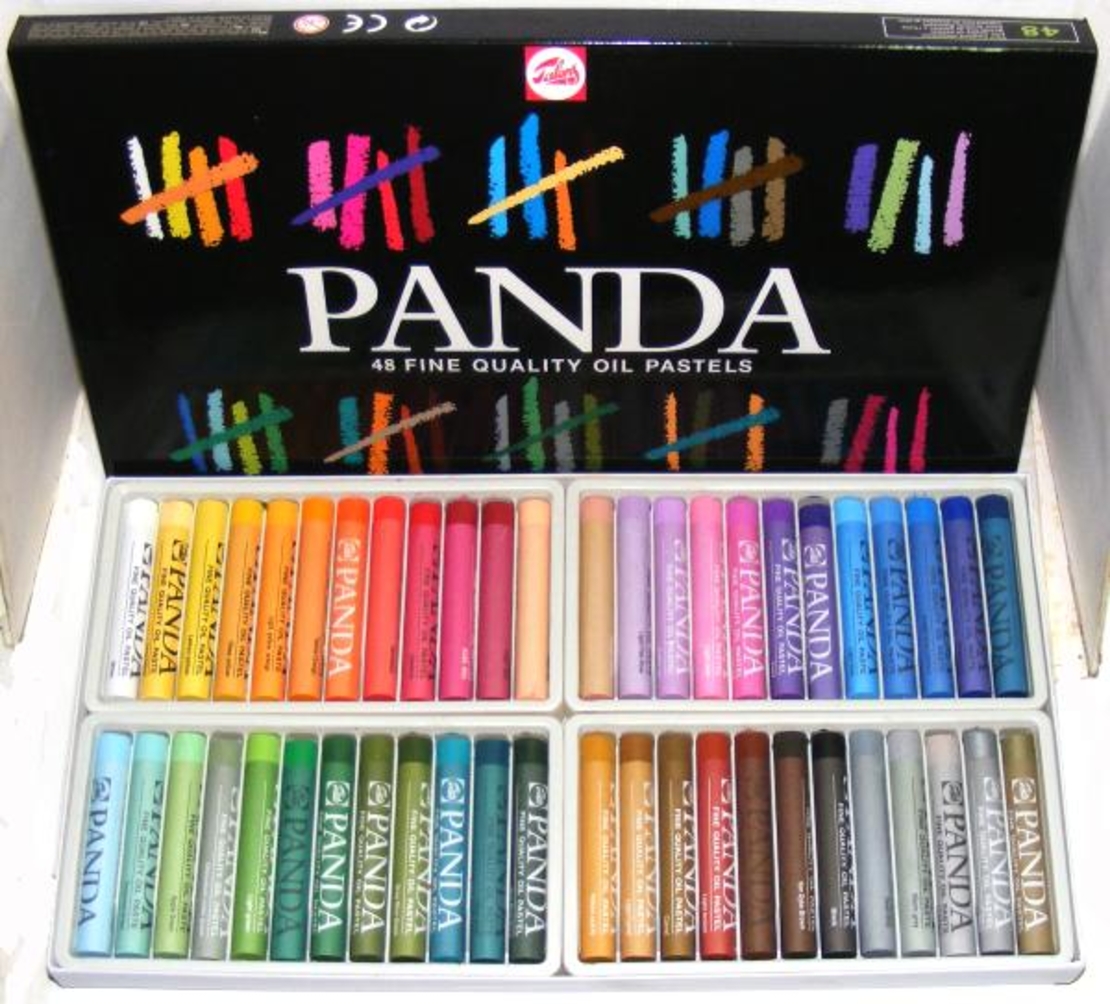 סט פסטל שמן מארז 48 יחידות  PANDA