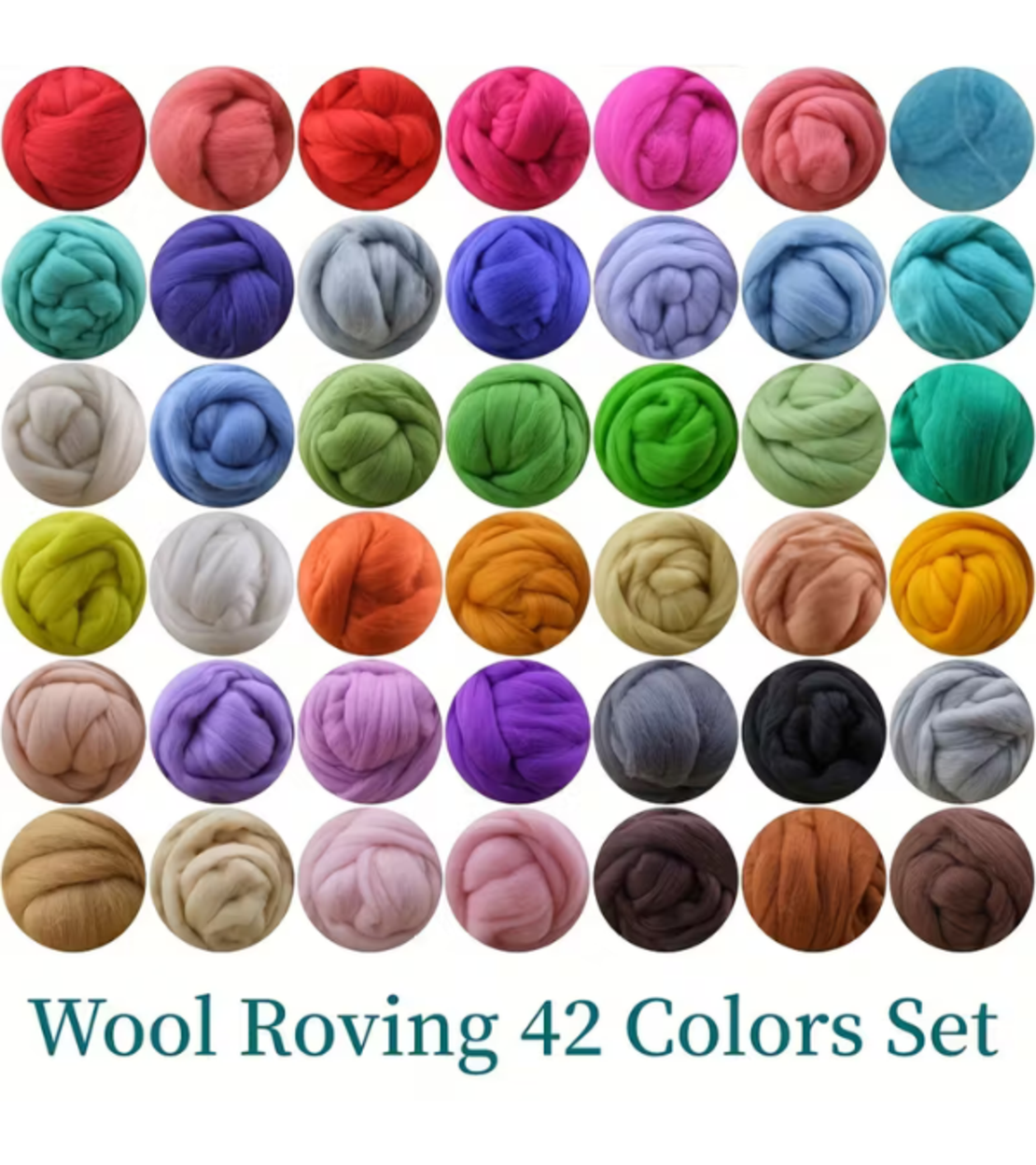 ערכת ליבלול צמר – 42 צבעים + מחטים ואביזרים