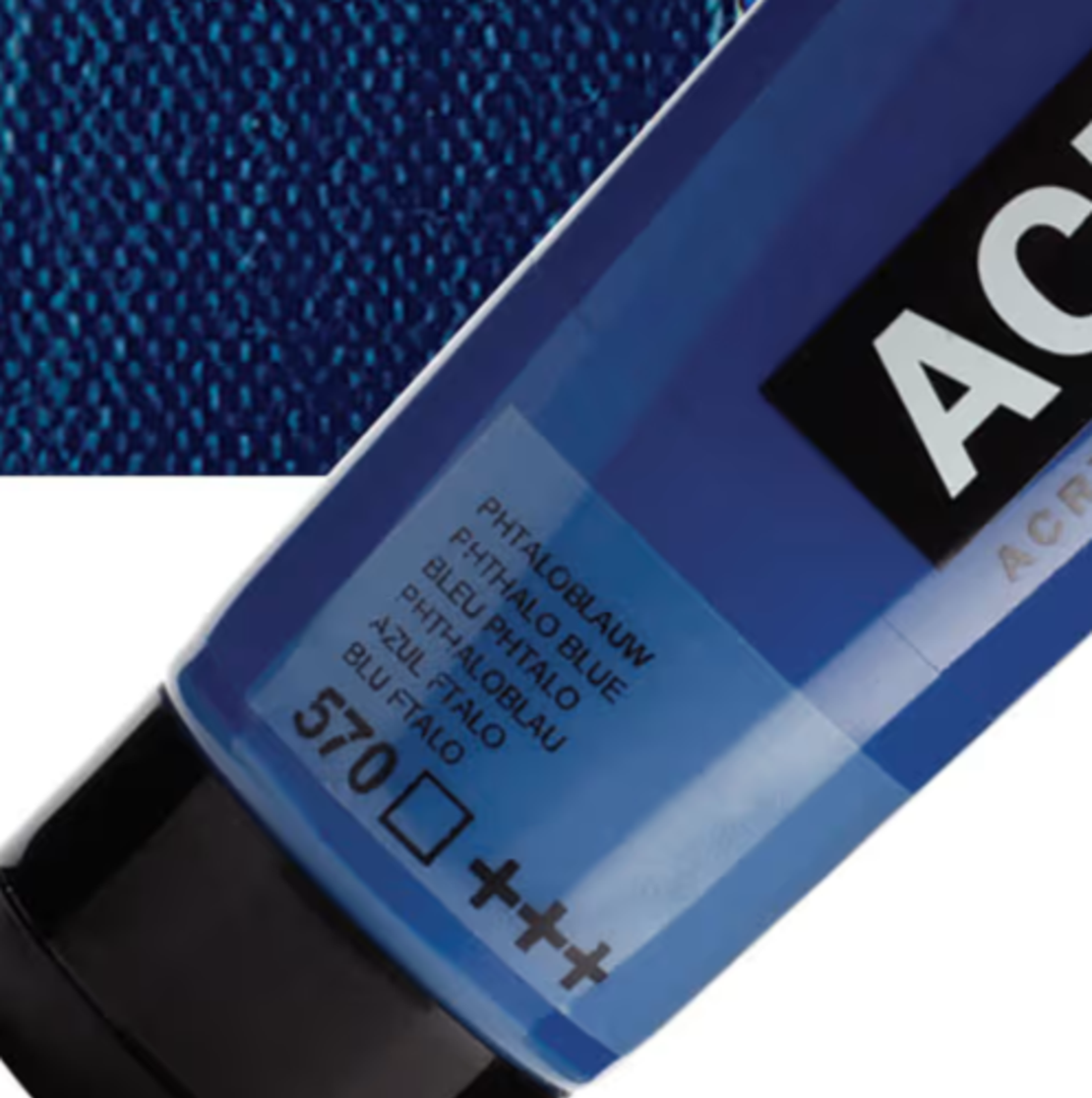 צבע אקריליק אמסטרדם מסדרת Standard – גוון כחול פתילו (Phthalo Blue 570)