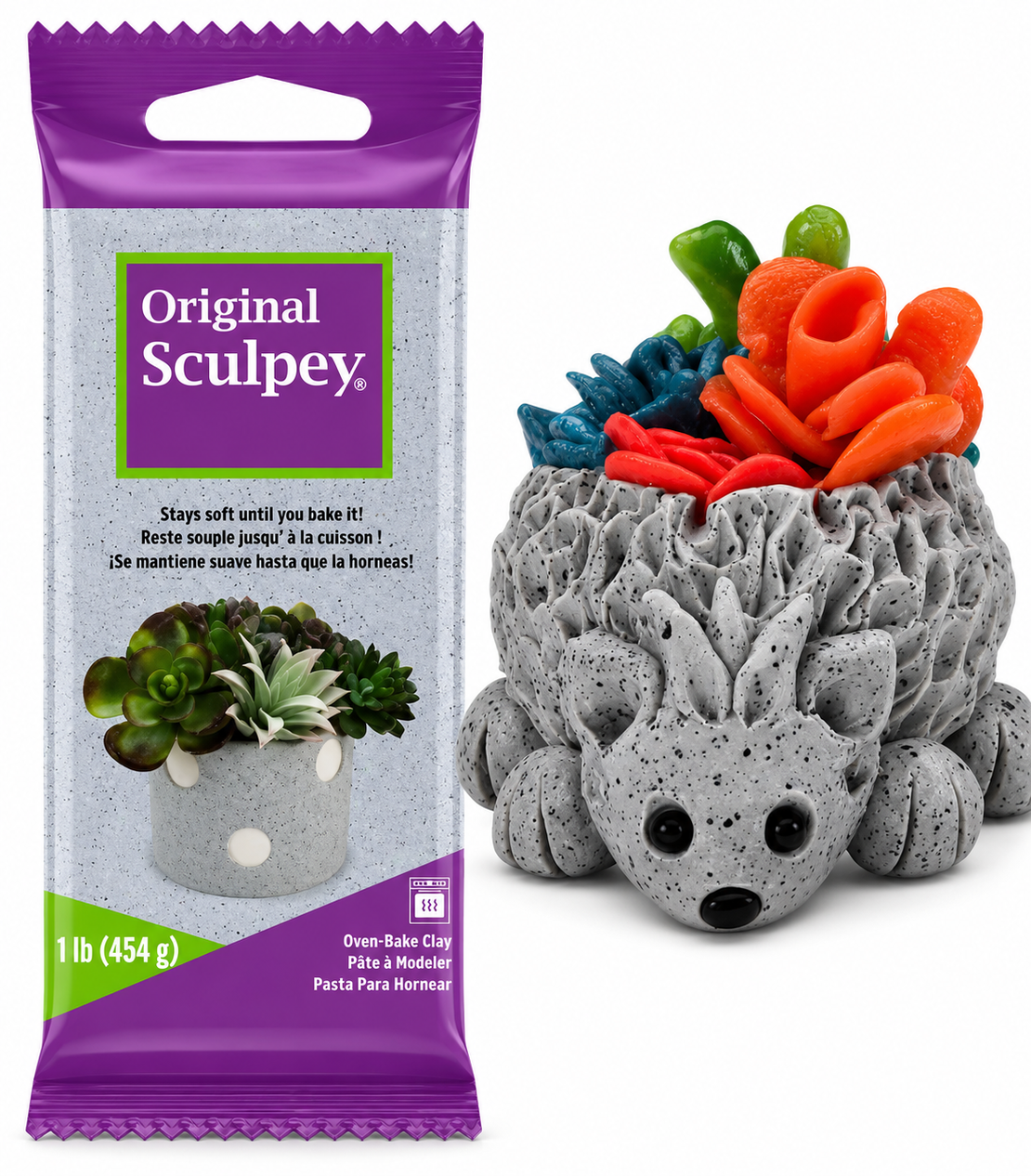 חימר פולימרי לאפייה 454 גרם - Original Sculpey Granite