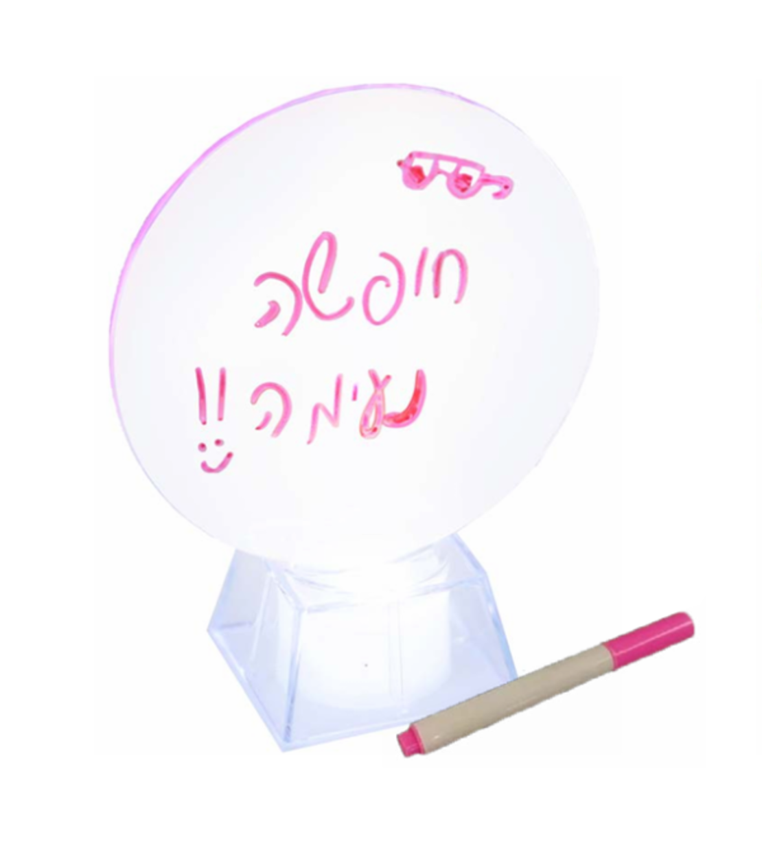 לוח מחיק מואר – דגם עגול