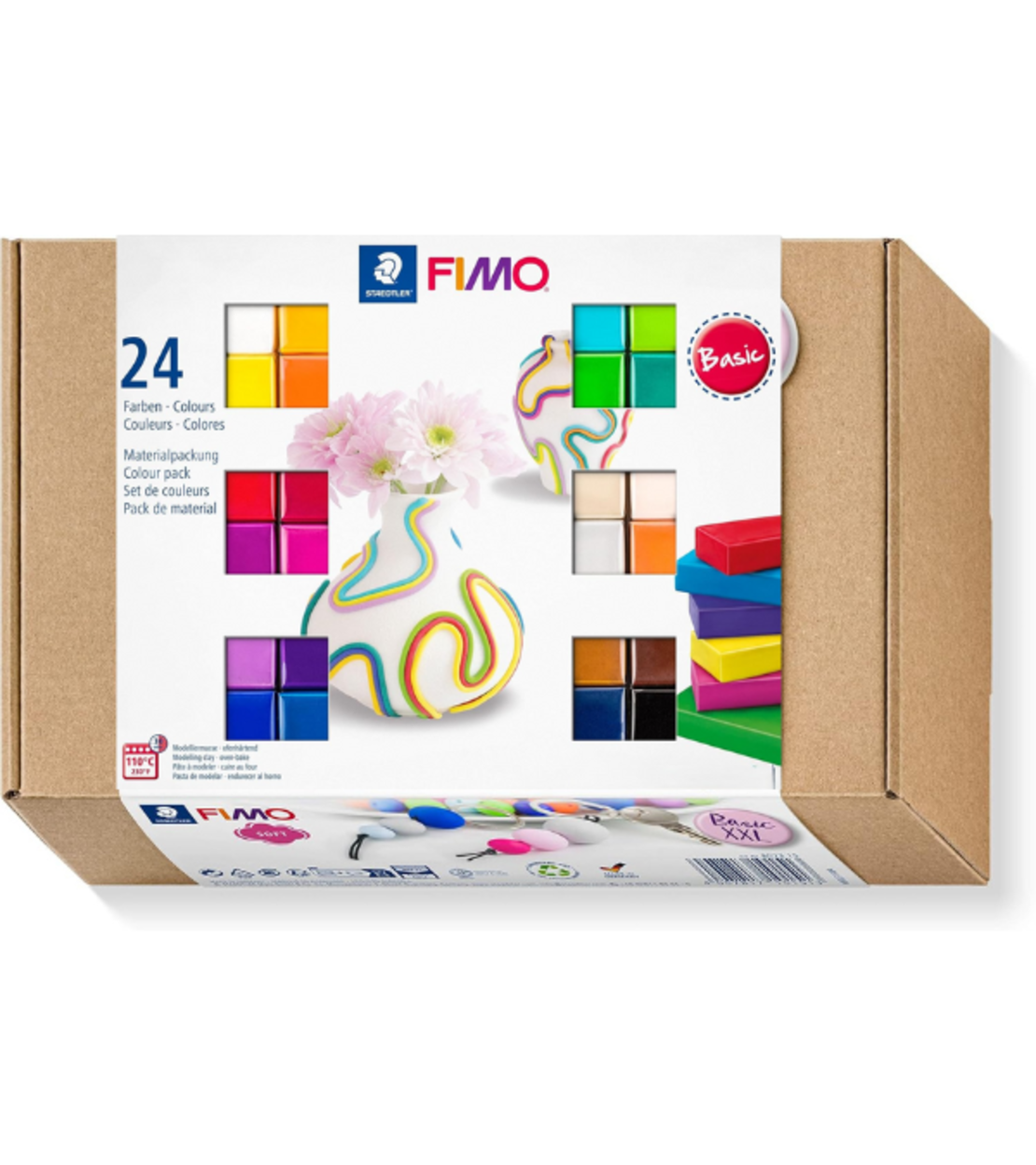 סט חימר פולימרי פימו ערכת 24 צבעים FIMO Staedtler