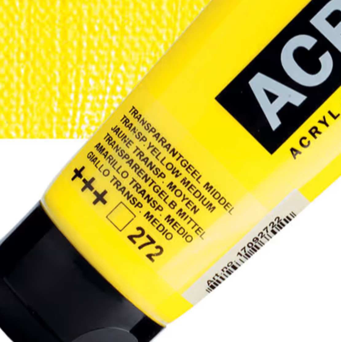 צבע אקריליק צהוב שקוף בינוני, 120 מ״ל Amsterdam Standard Series