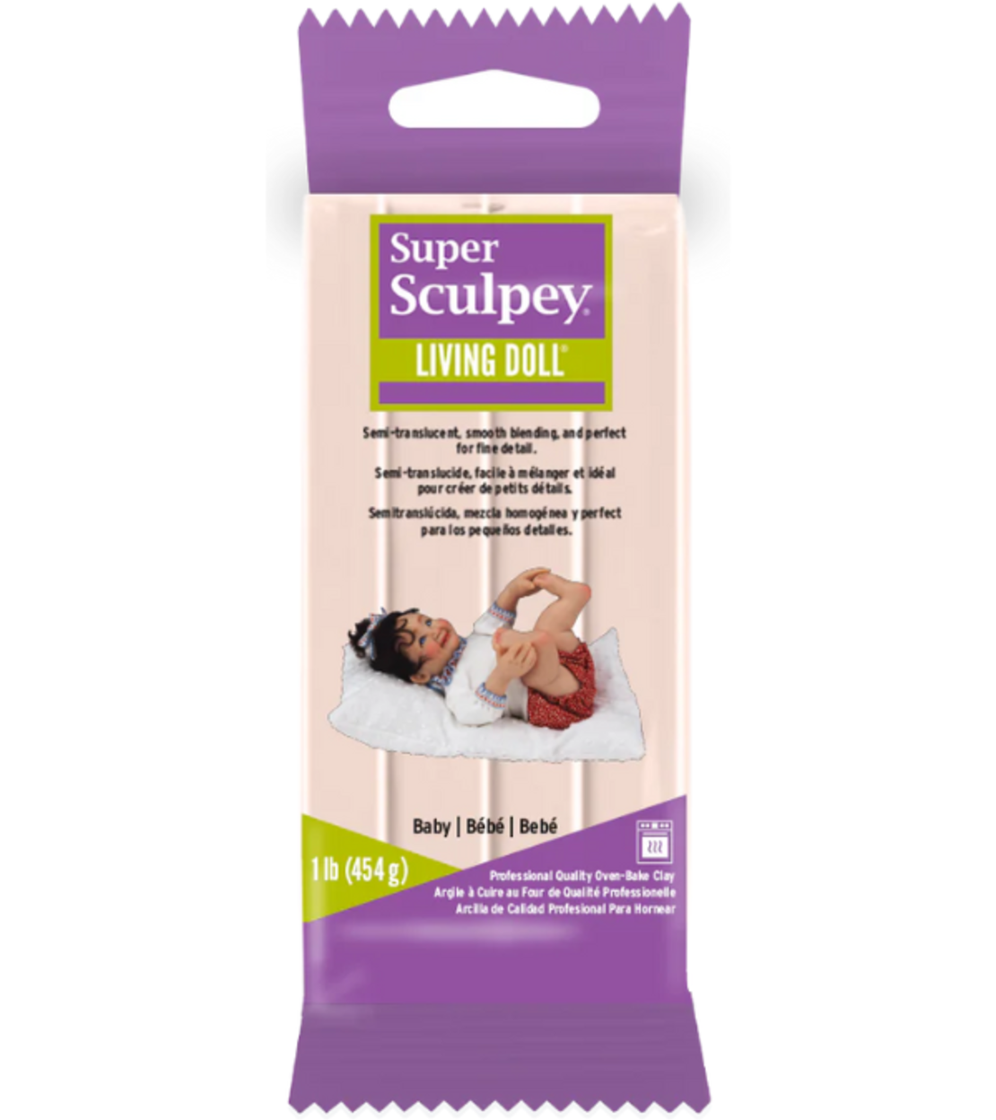 חימר לאפייה בגוון תינוק (Baby) - Super Sculpey Living Doll