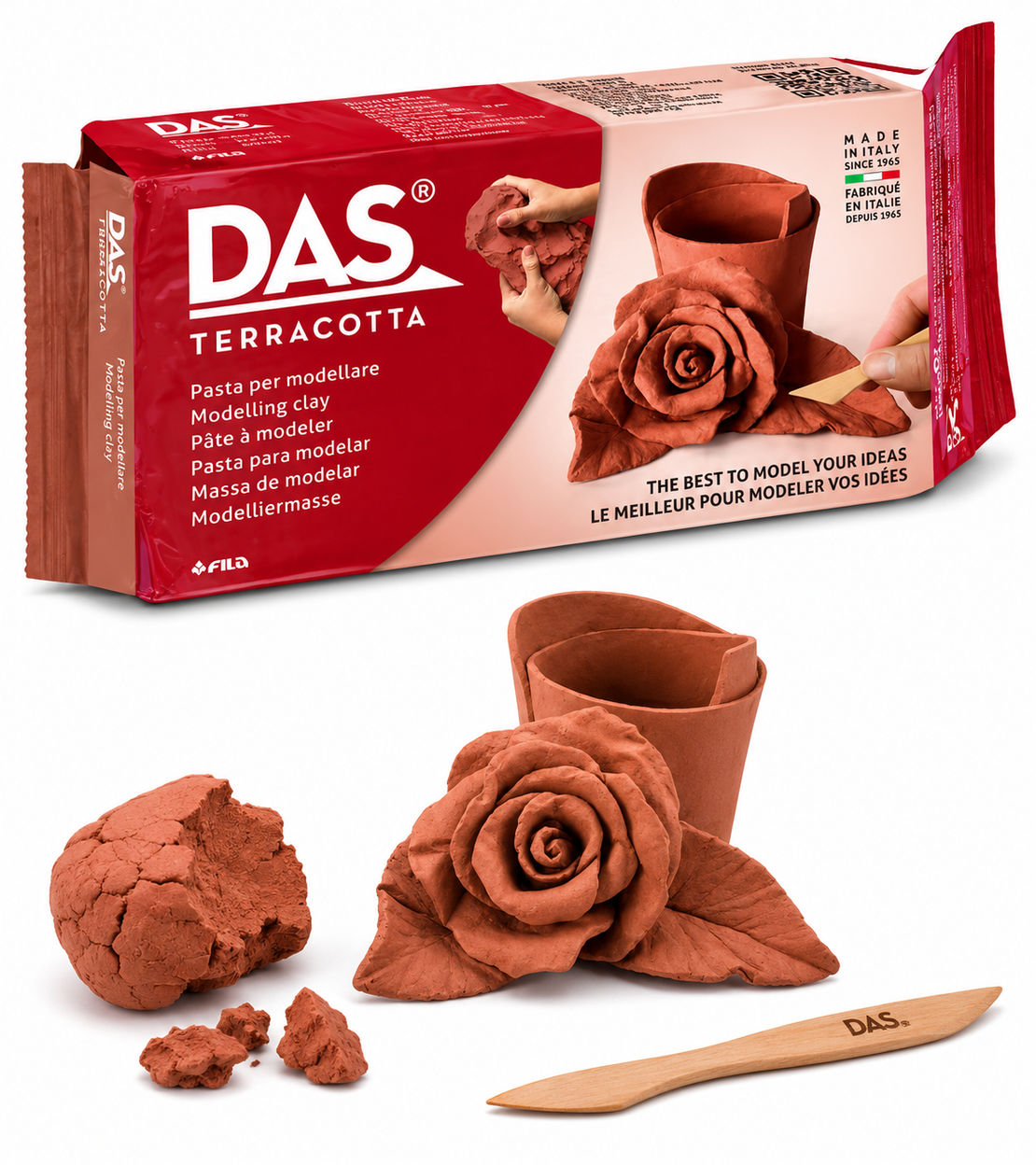 חימר חום (Terracotta) מתייבש באוויר DAS Modeling Clay
