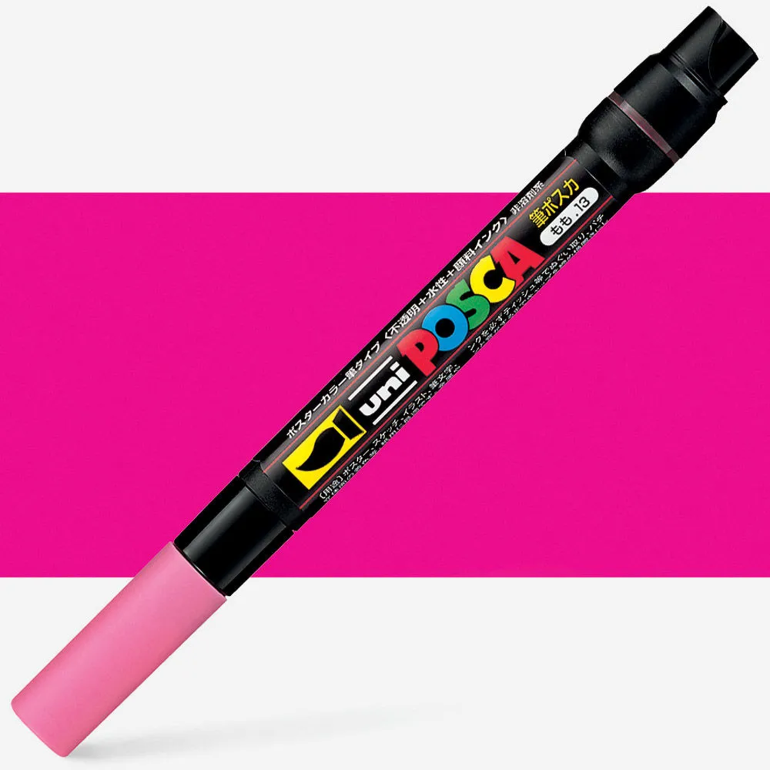 POSCA-F350 - טוש ראש מכחול אקרילי - ורוד