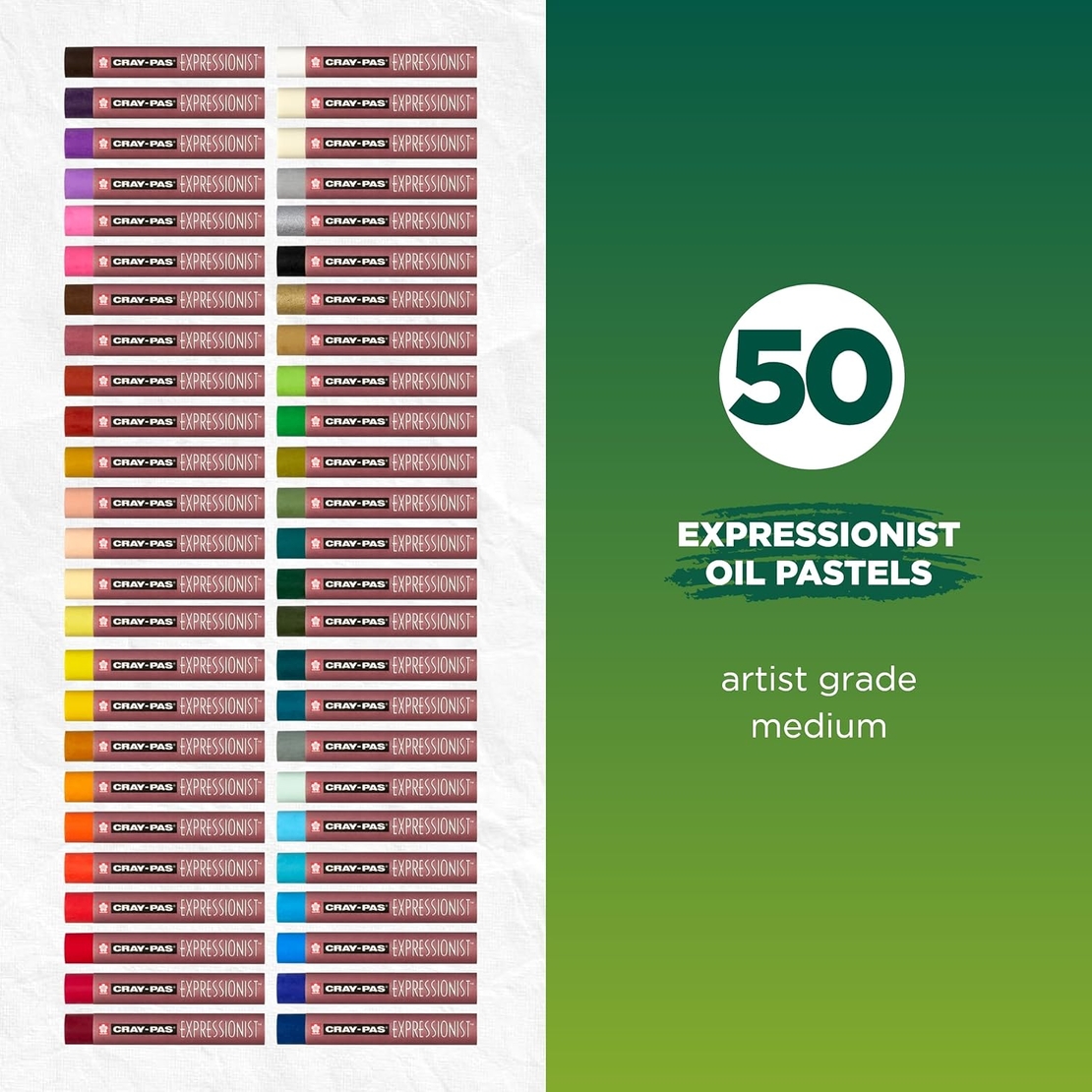 סט פסטלים שומניים מקצועיים מארז 50 פסטלים  CRAY-PAS Expressionist