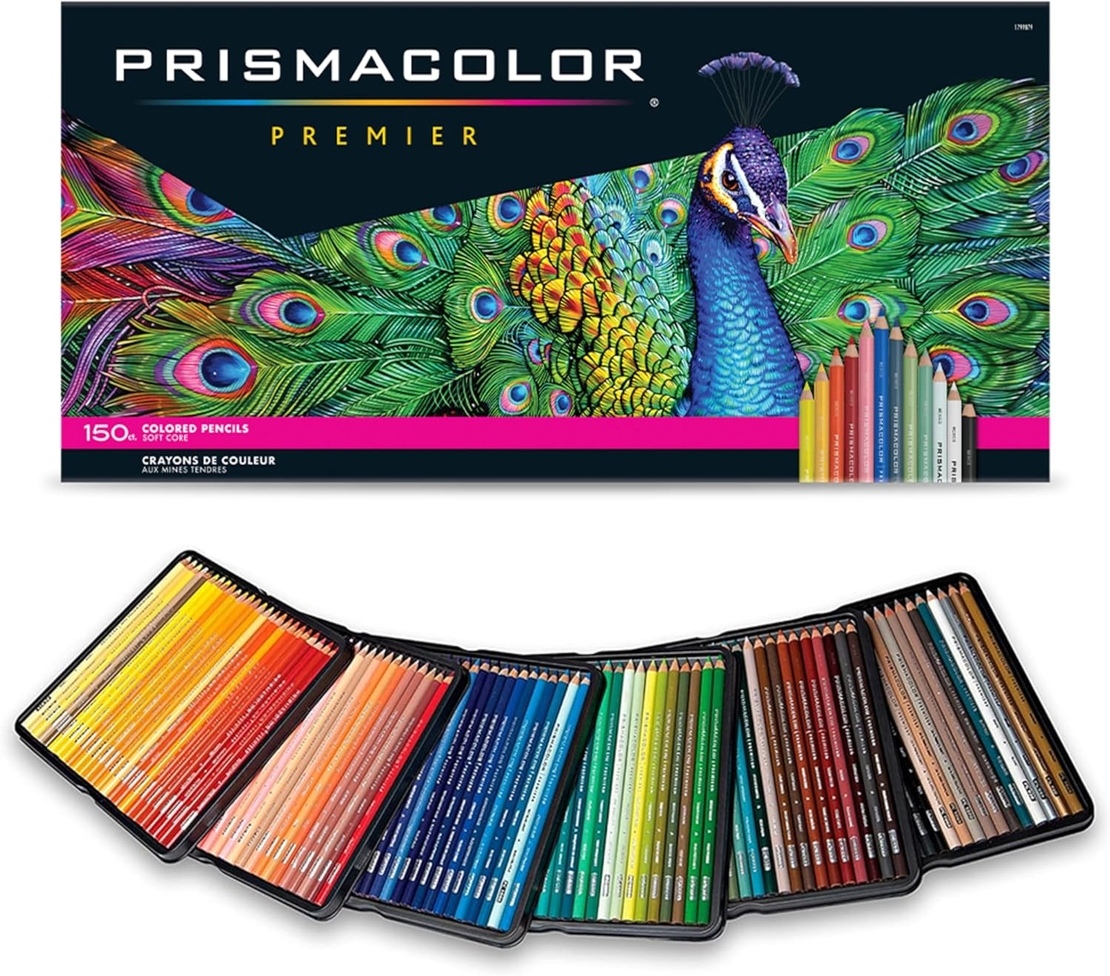 סט עפרונות צבעוניים מקצועיים, 150 צבעים -Prismacolor Premier