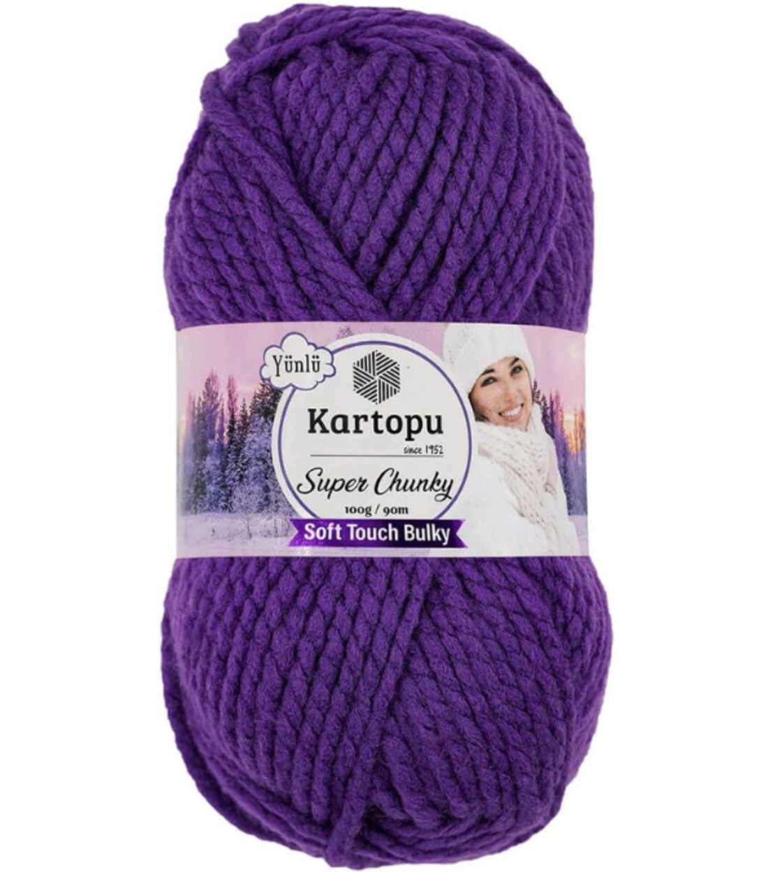 חוט סריגה עבה Kartopu Super Chunky – צבע סגול עמוק