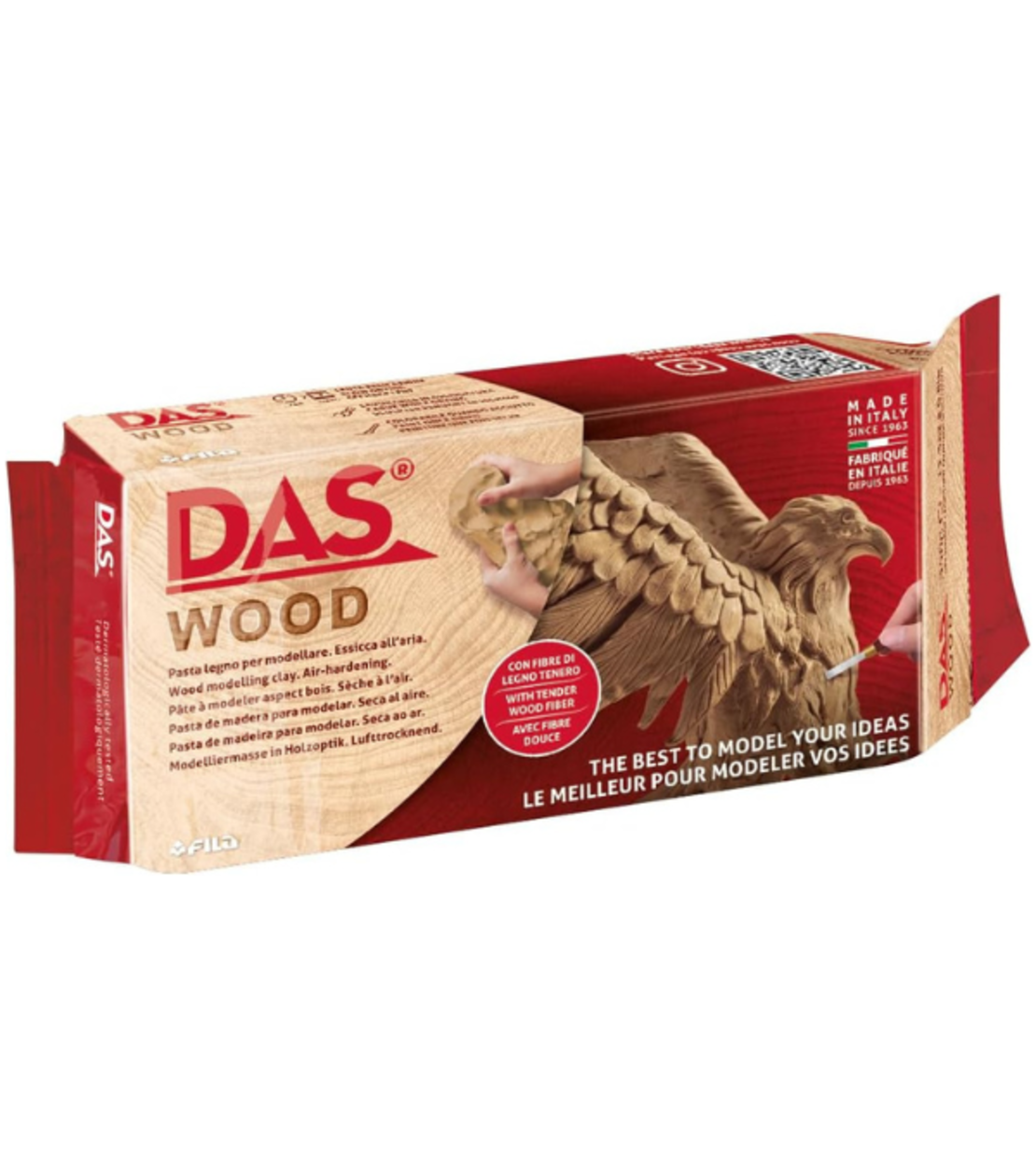 חימר דמוי עץ מתייבש באוויר 700 גרם DAS Wood Modeling Clay
