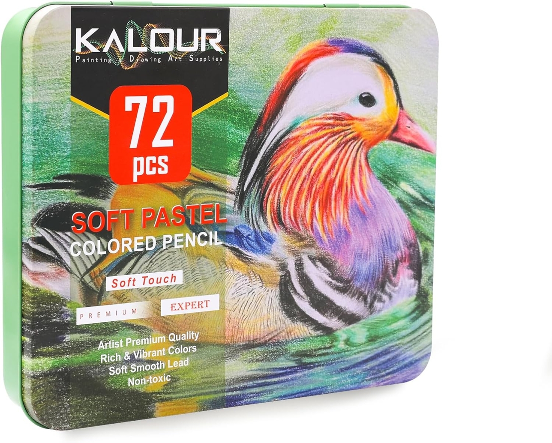 סט עפרונות פסטל רכים 72 צבעים Kalour Soft Pastel Colored Pencils