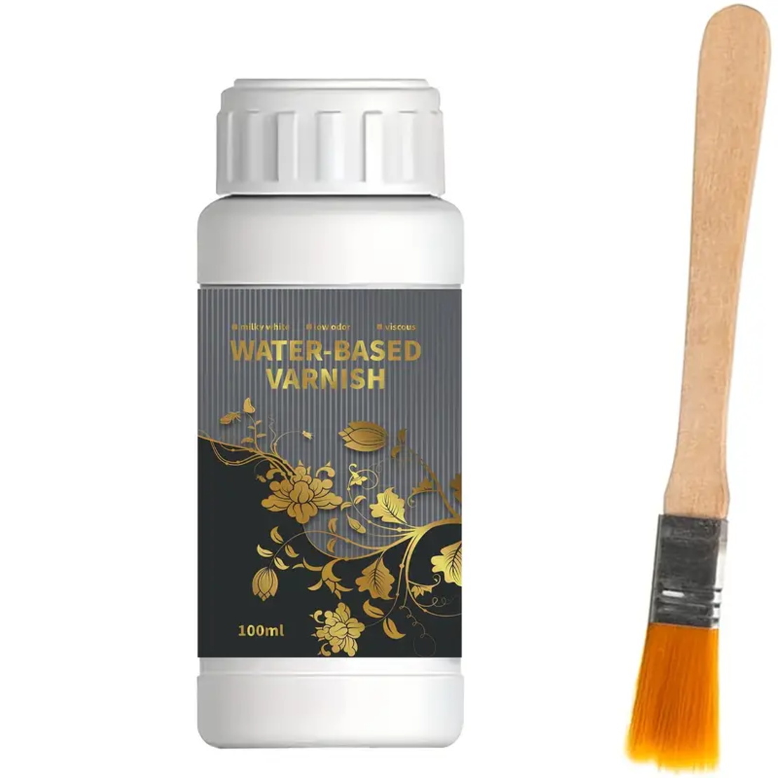 לכה על בסיס מים לעלי זהב – Water-Based Varnish 100ml