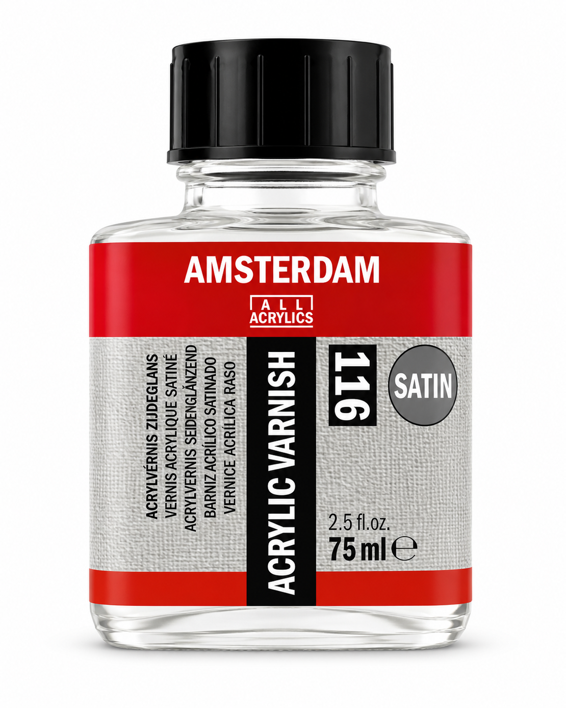 לכה סאטן לצבעי אקריליק - Amsterdam Acrylic Varnish Satin 75ml