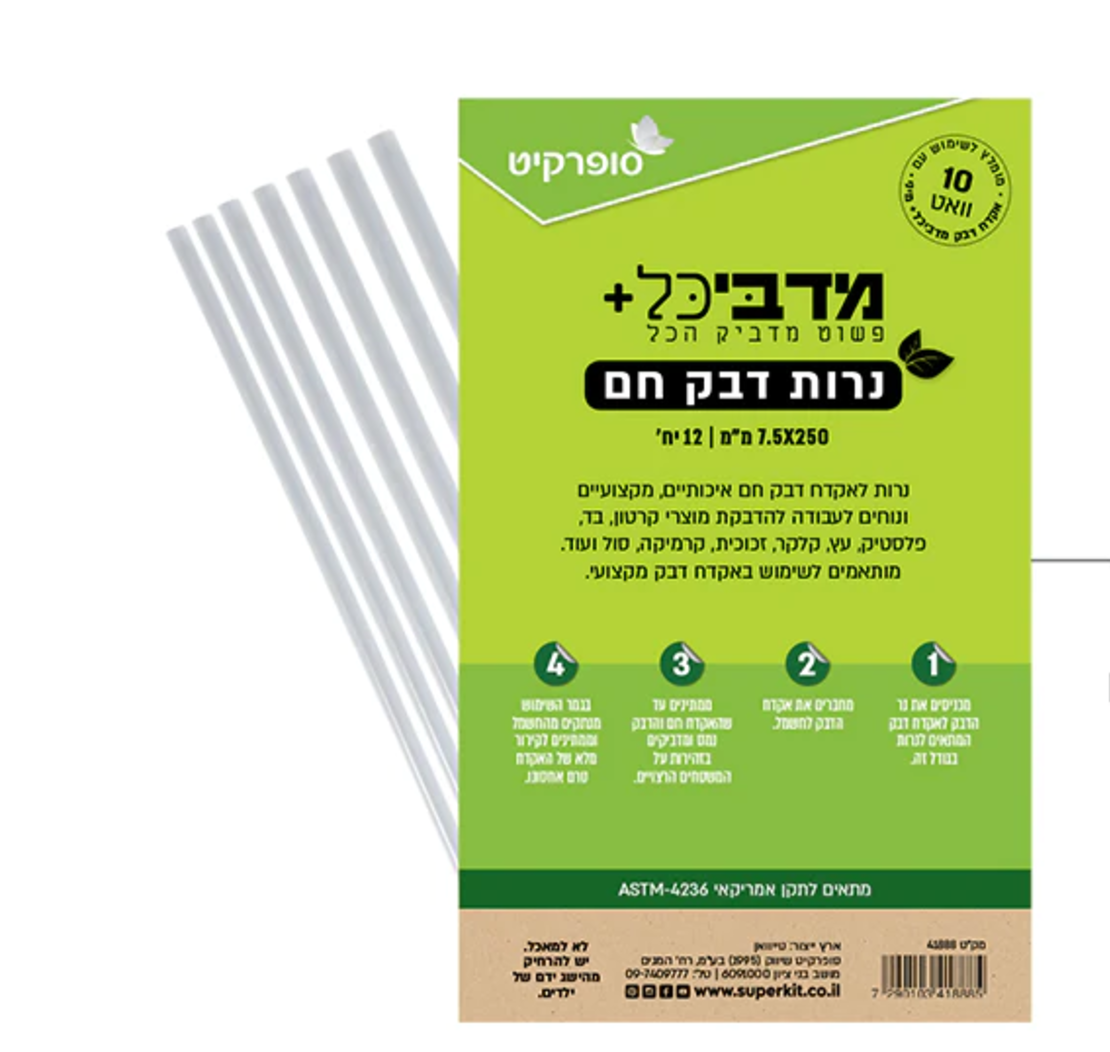 נרות לאקדח דבק חם 36 יחידות - 1 ק