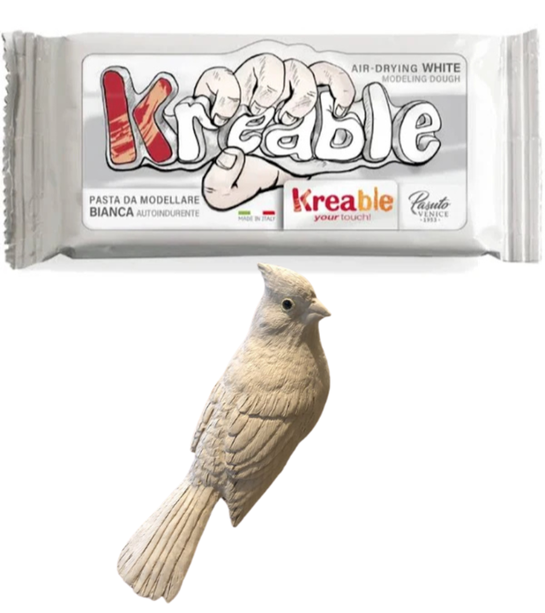 חימר מתייבש באוויר Kreable – לבן 1 ק