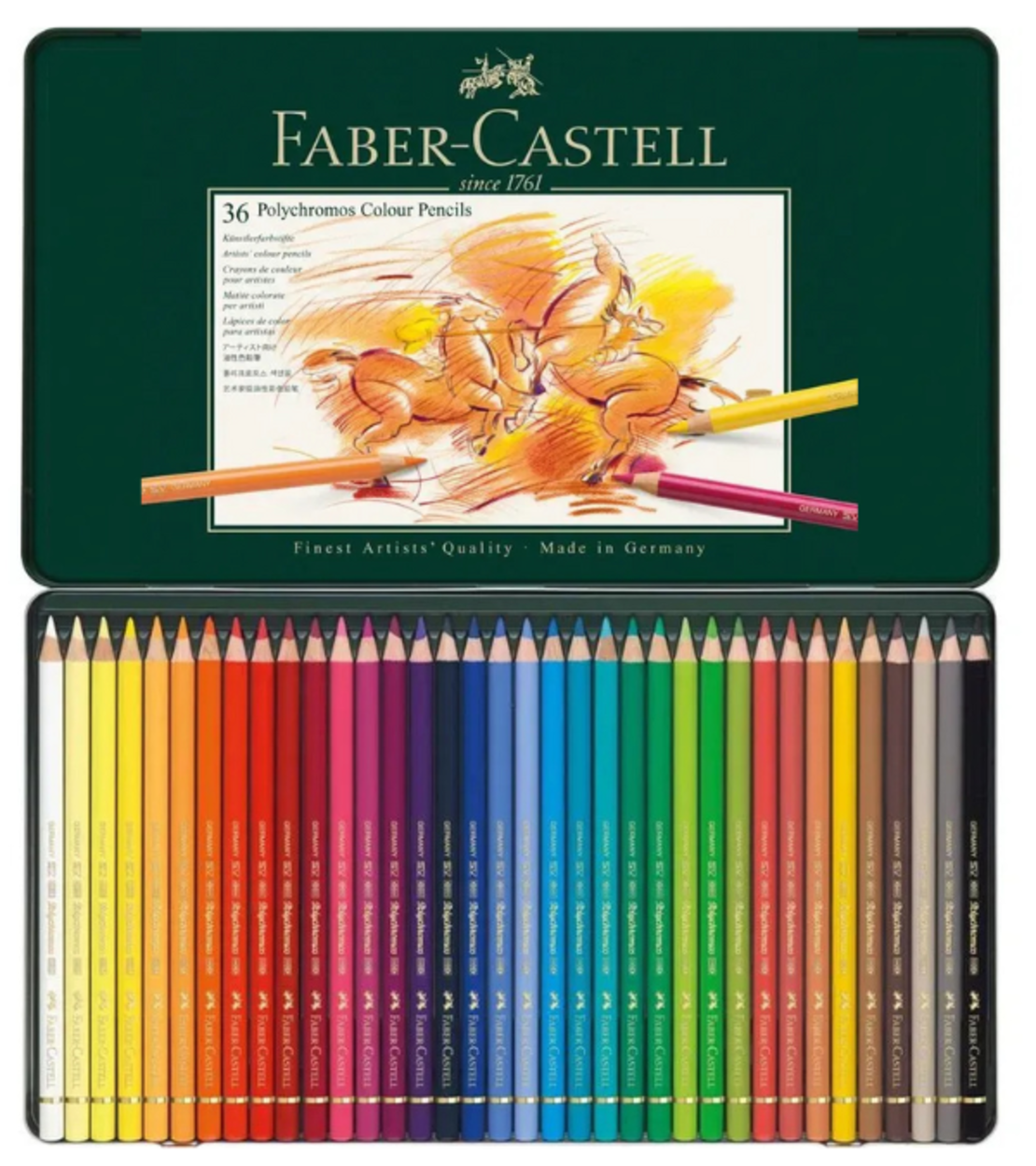 סט עפרונות צבעוניים 36 עפרונות - Faber-Castell Polychromos