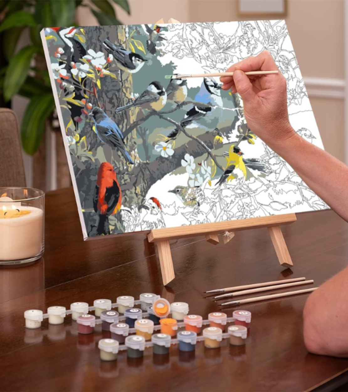 ערכת ציור לפי מספרים DIY - נוף כפרי בהרים | Digital Painting
