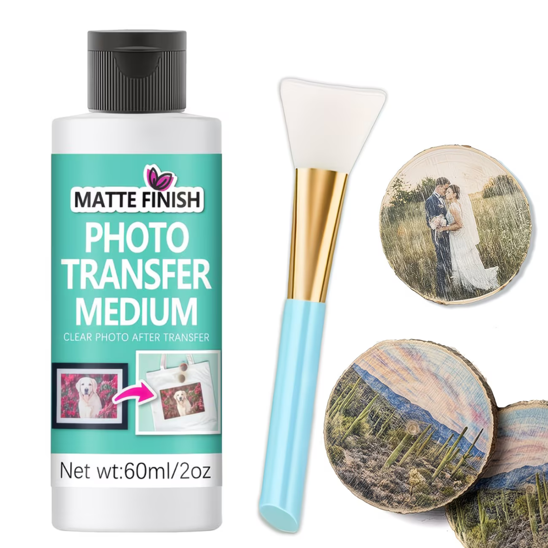 ערכת Photo Transfer Pro – מדיום להעברת תמונות לעץ, בד ומשטחים שונים 60 מייל